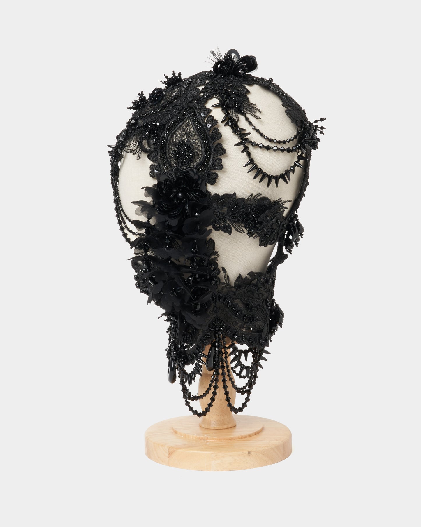 black lei beads head piece【Delivery in November 2025】