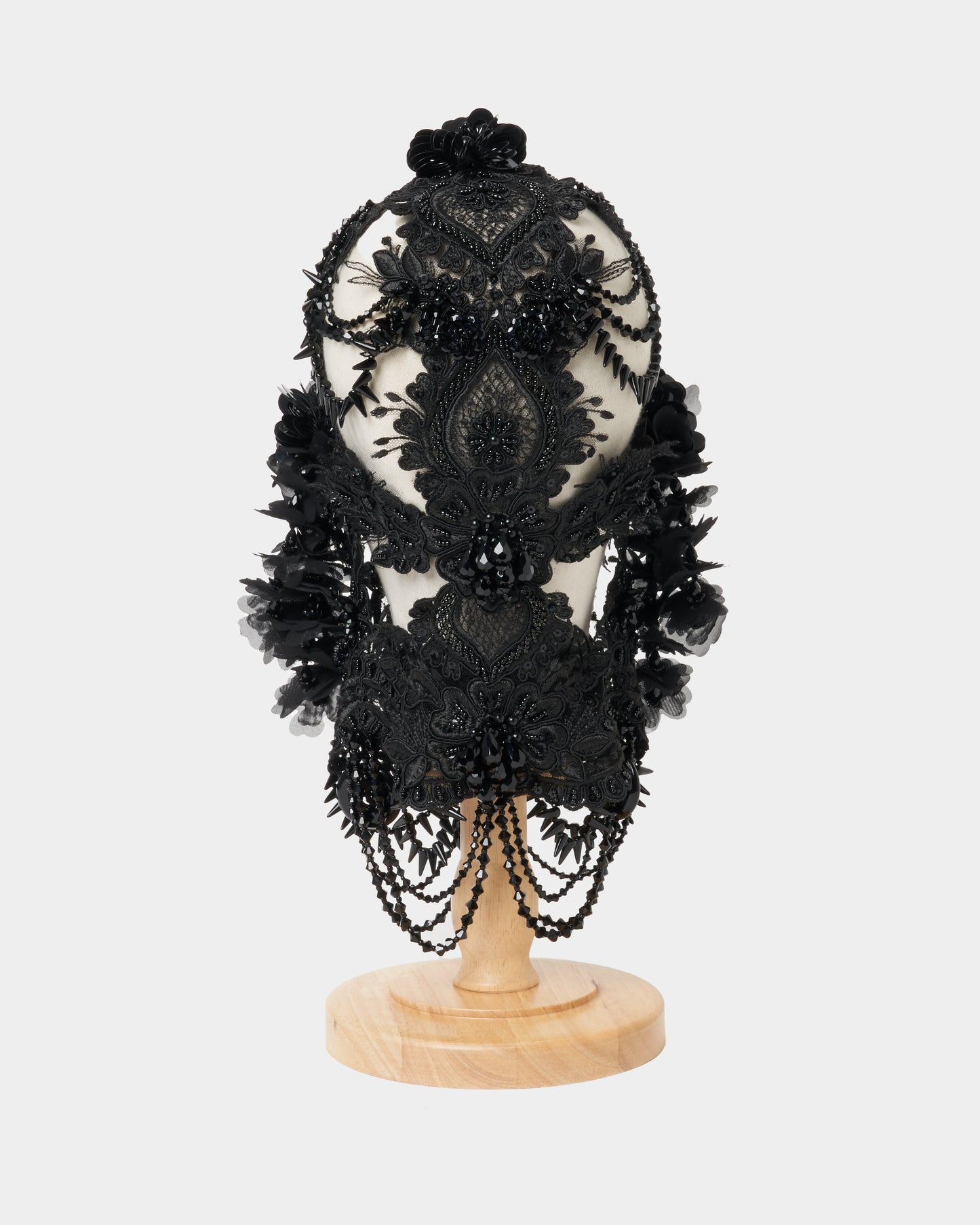 black lei beads head piece【Delivery in November 2025】