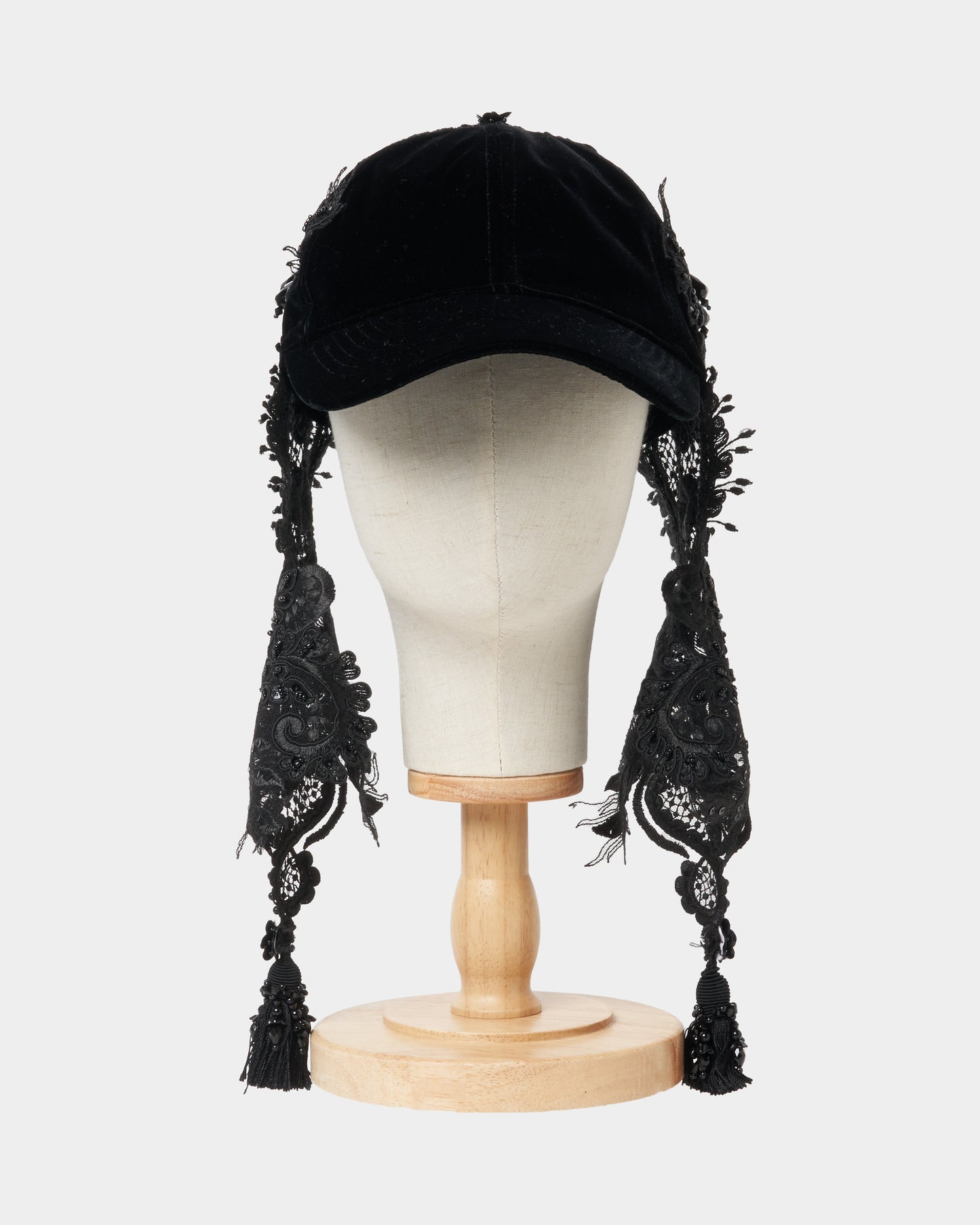 black lei beads velvet cap【Delivery in August 2025】