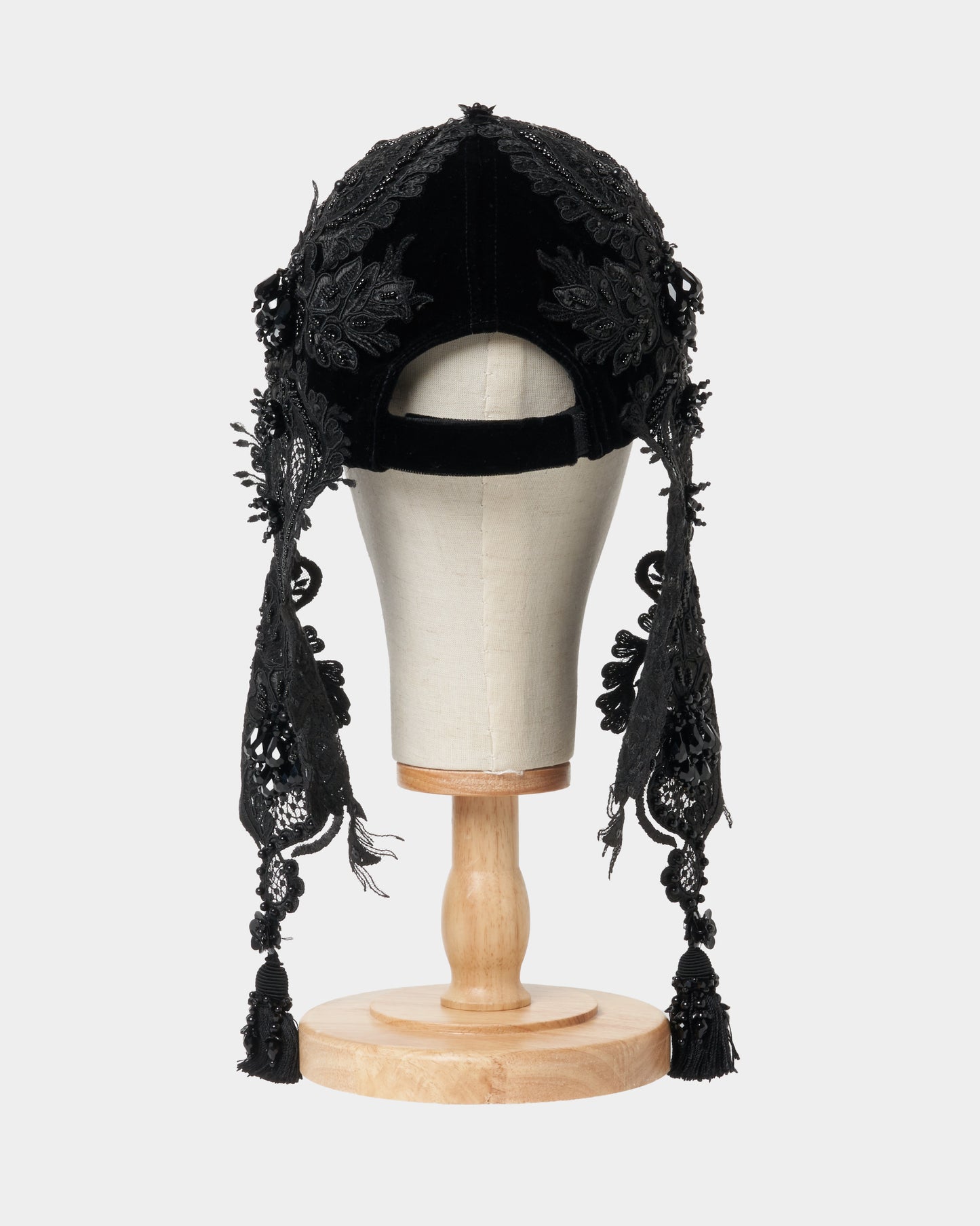 black lei beads velvet cap【Delivery in August 2025】