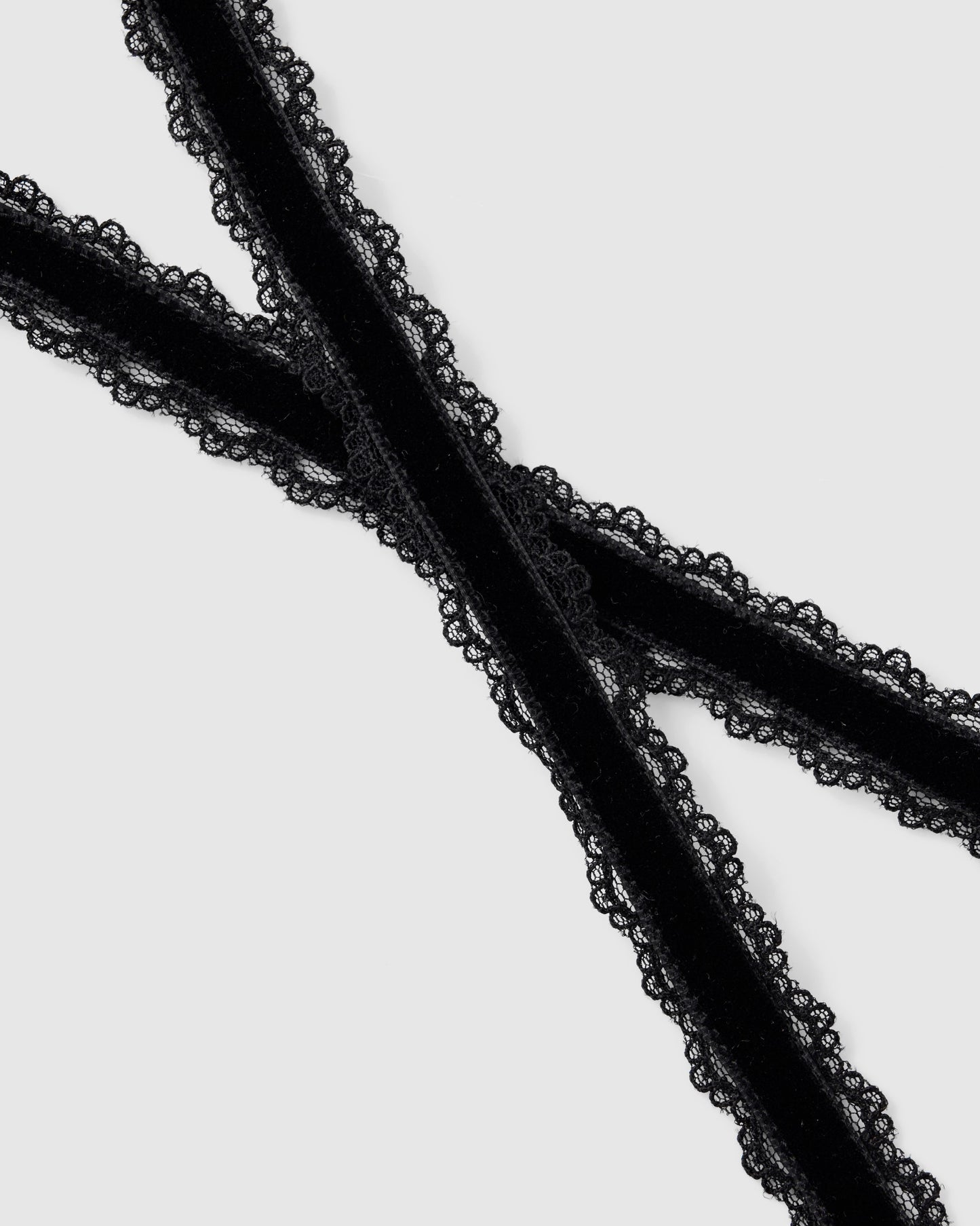 black leather bijou initial lace choker【Delivery in November 2025】