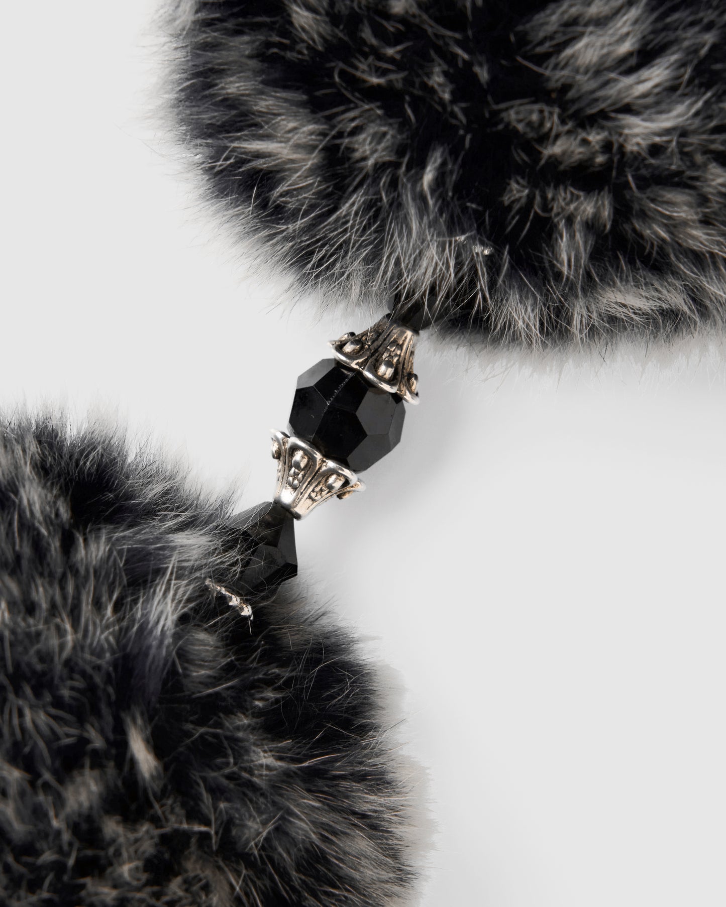 rabbit fur beads shawl【Delivery in January 2026】