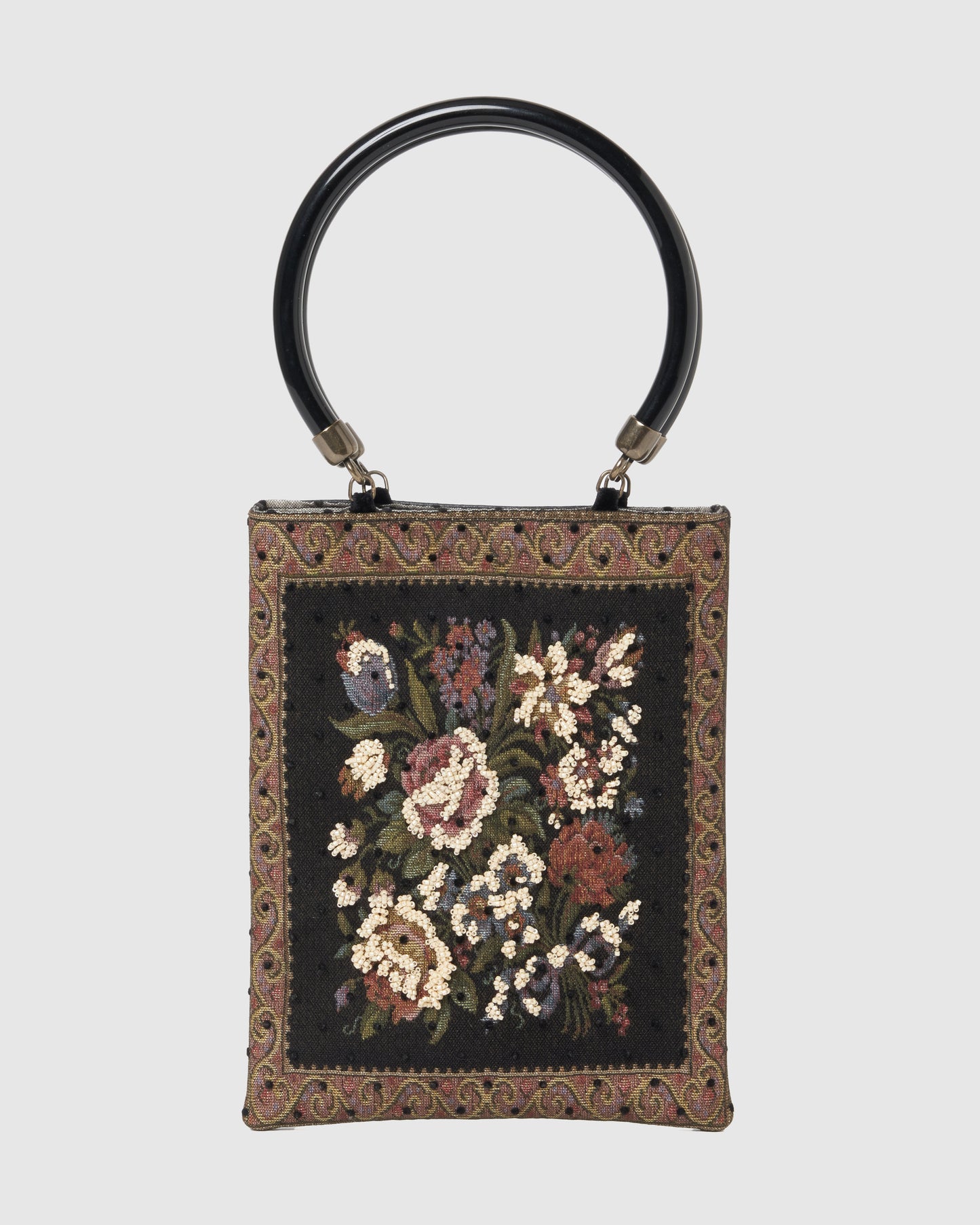 dot tulle flower jacquard hand bag【Delivery in August 2025】