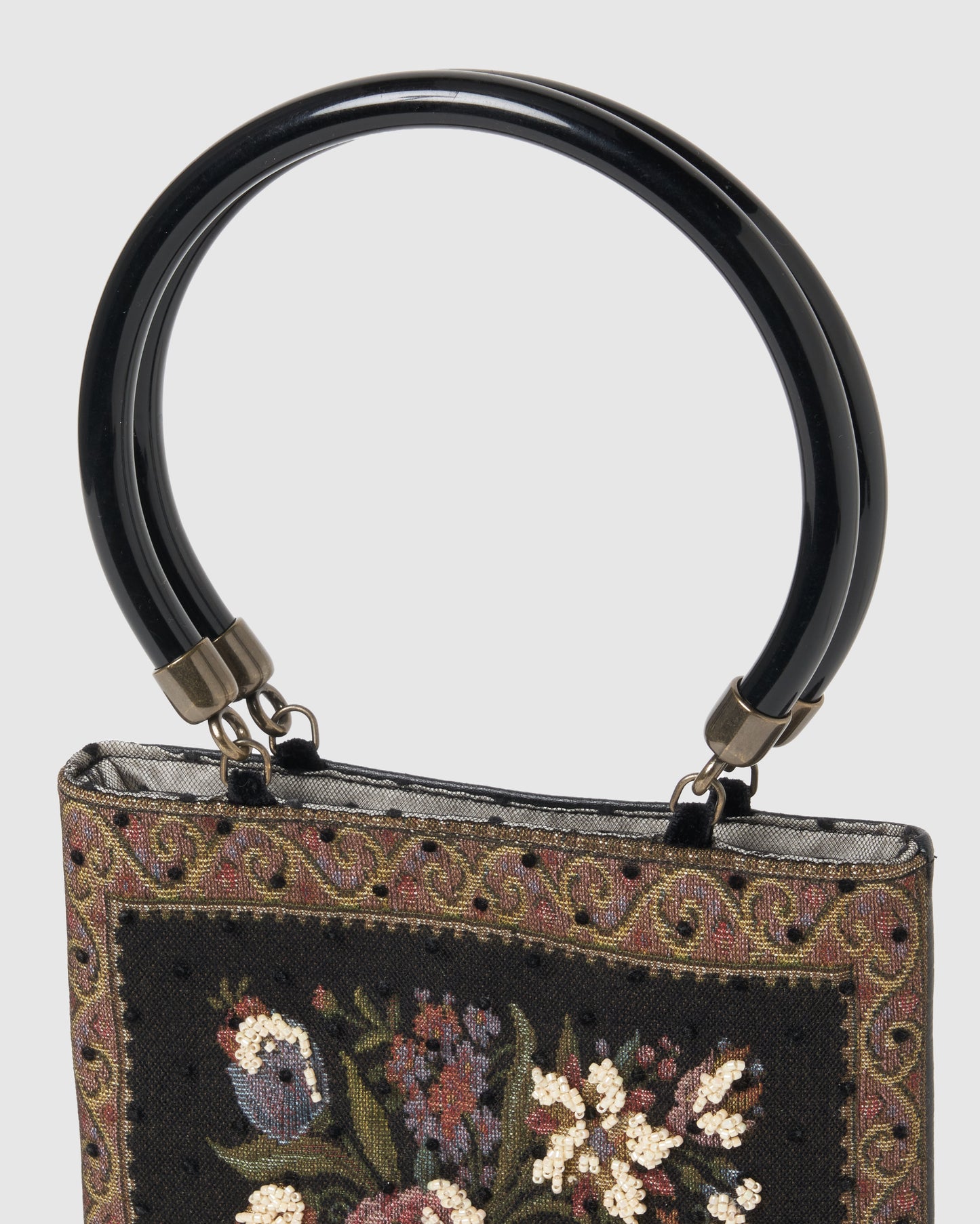 dot tulle flower jacquard hand bag【Delivery in August 2025】