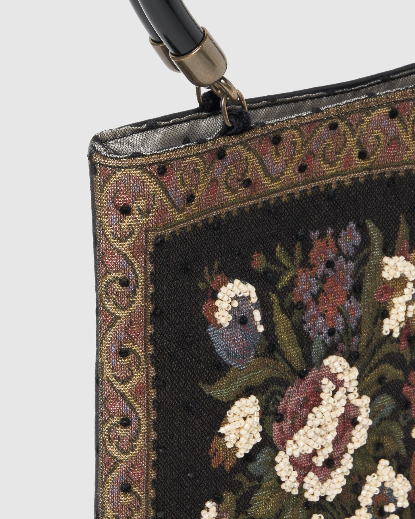 dot tulle flower jacquard hand bag【Delivery in August 2025】