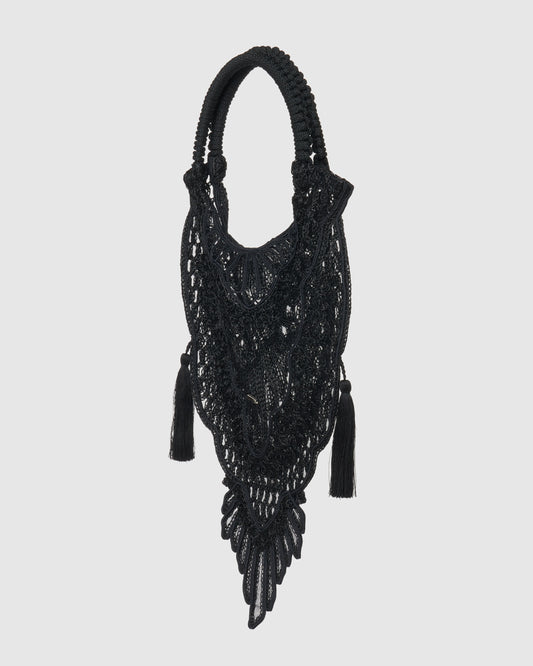 Black scale braid embroidery bag【Delivery in November 2025】