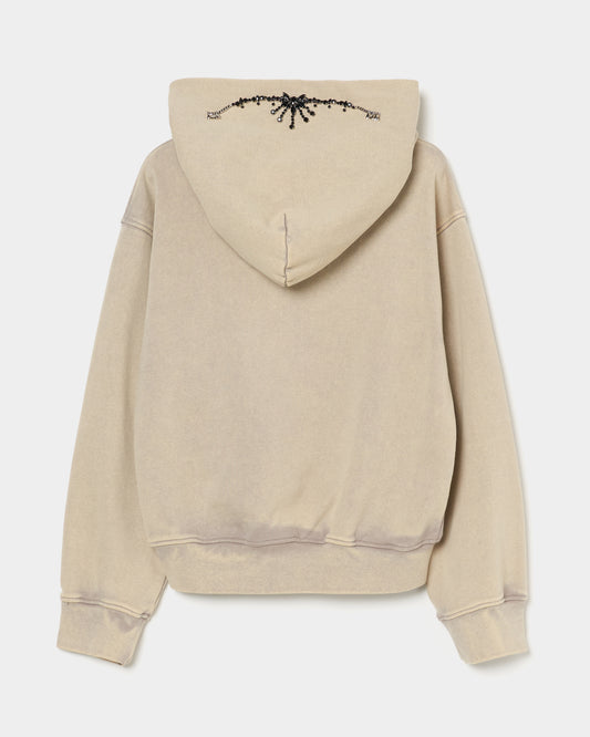 bijou tiara hoodie Beige【stock】