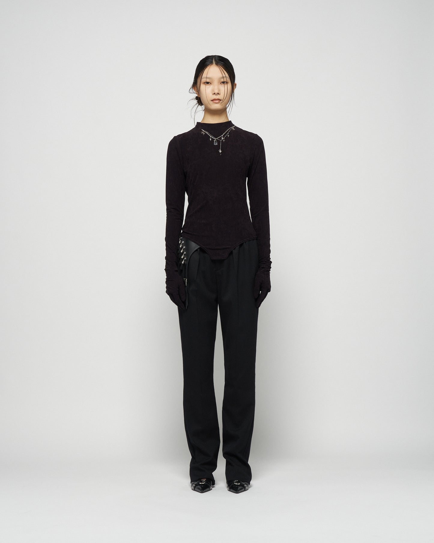 gloves velour pullover Black【Delivery in July 2025】