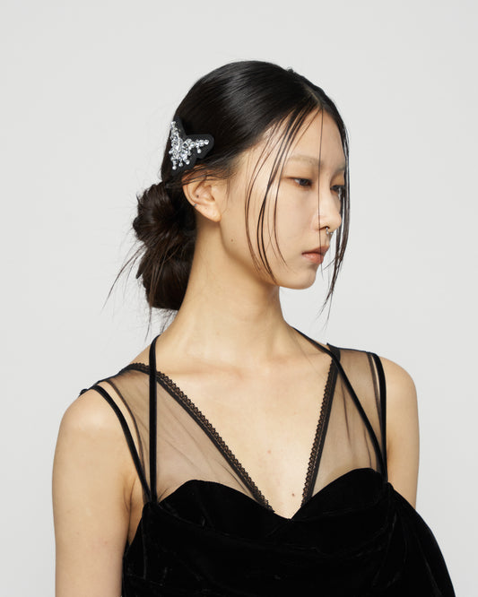 bijou mini tiara barrette【stock】