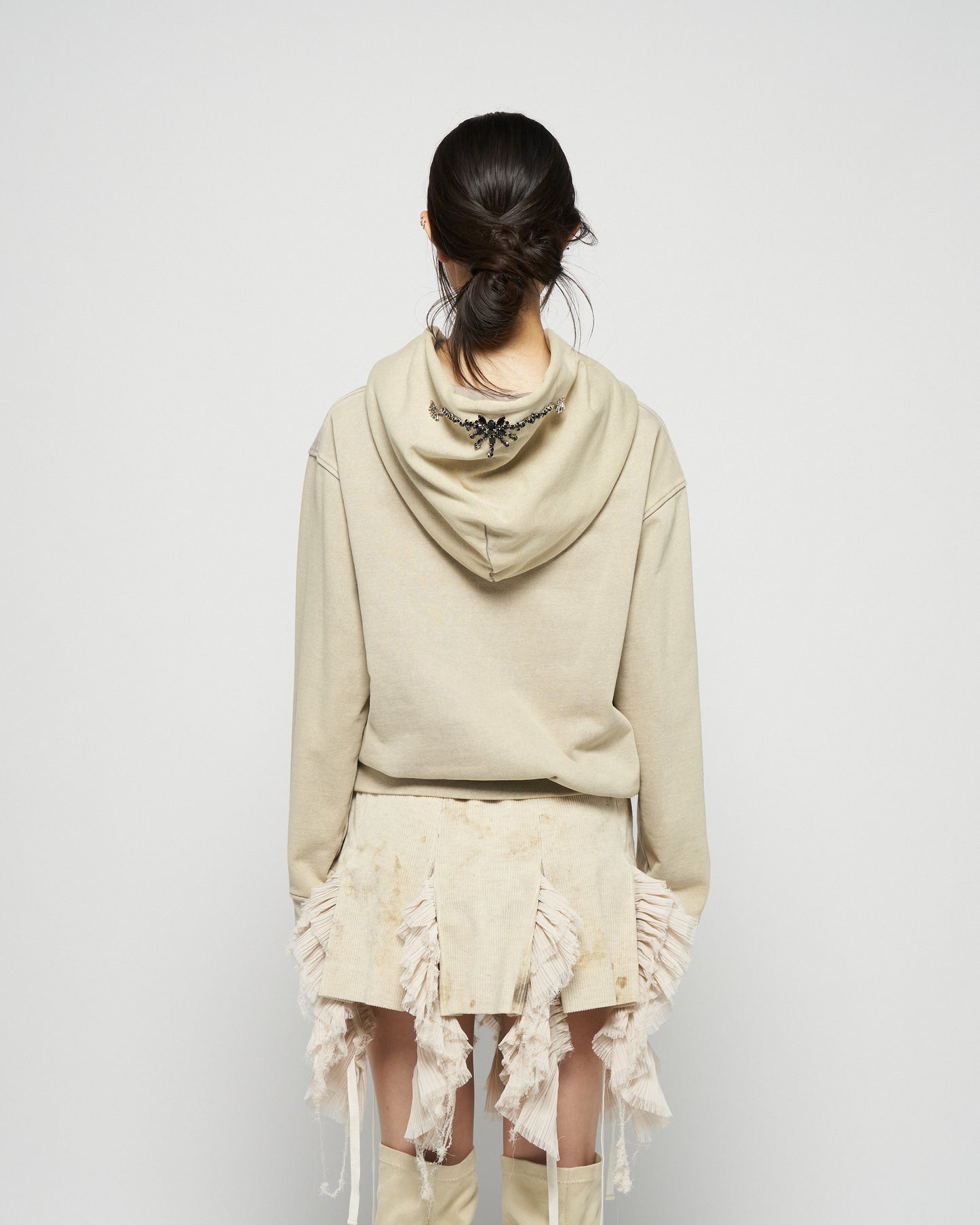 stain print frill pleated skirt【Delivery in January 2026】