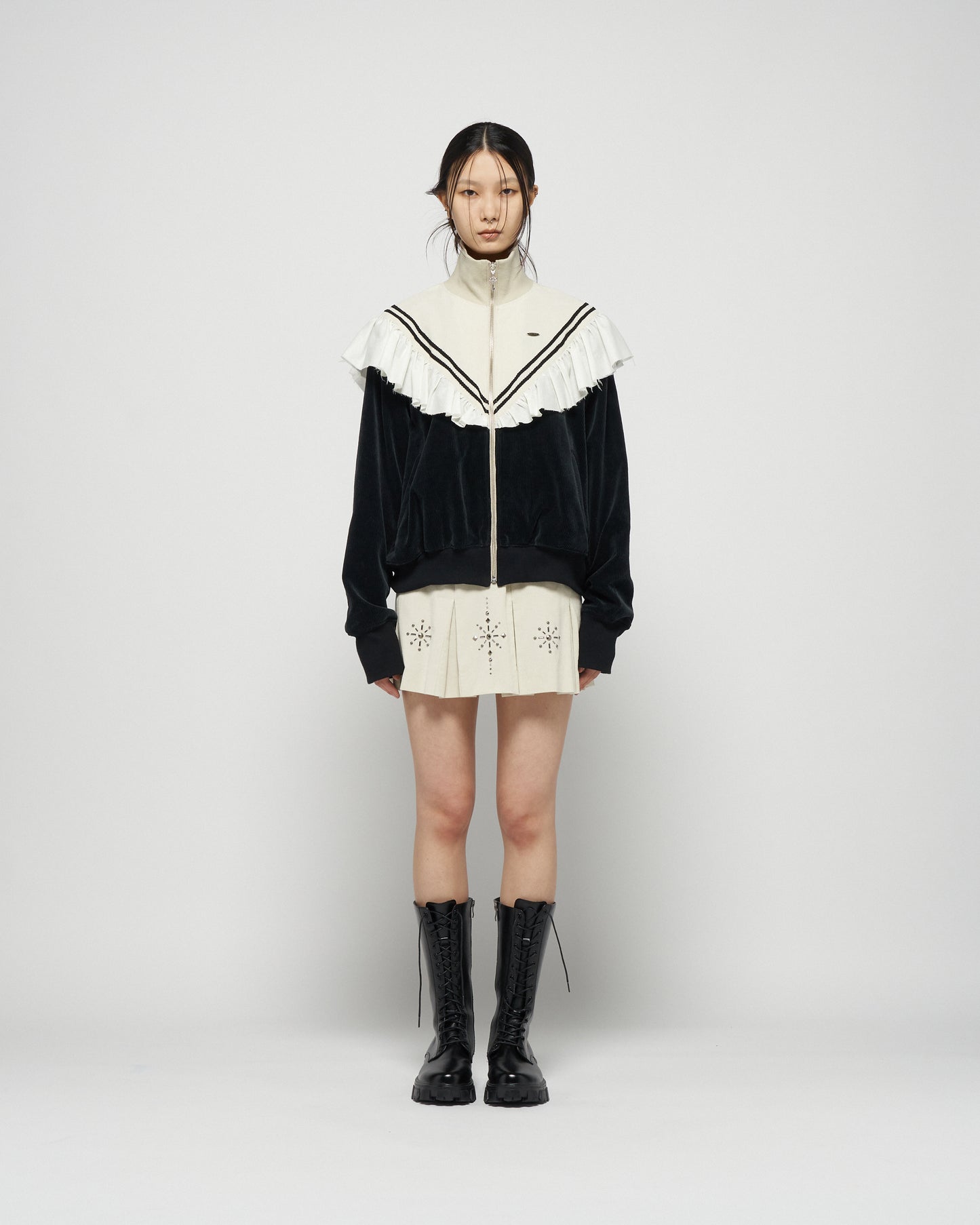 frill corduroy track jacket 【Delivery in December 2025】