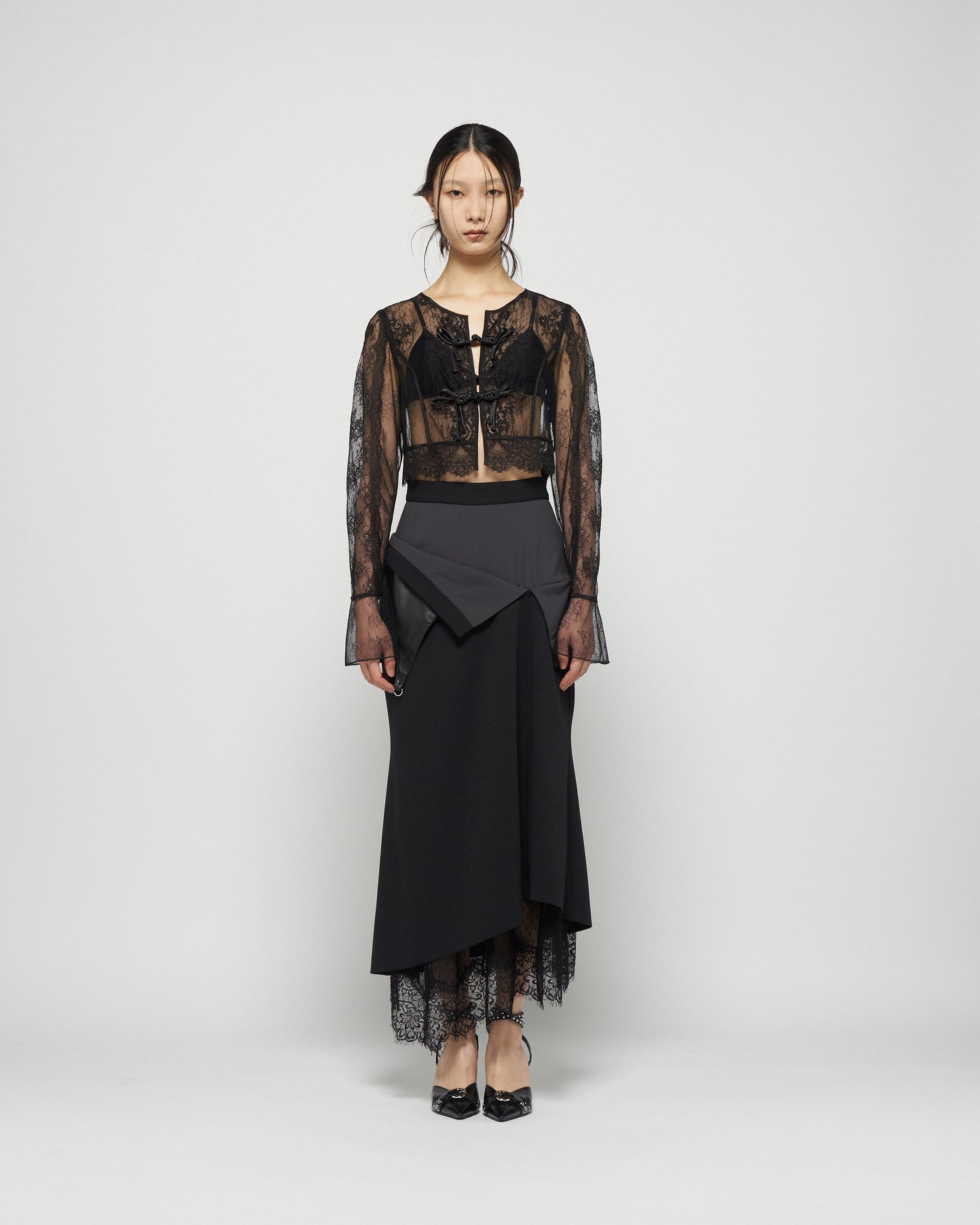 turned up lace skirt【Delivery in July 2025】