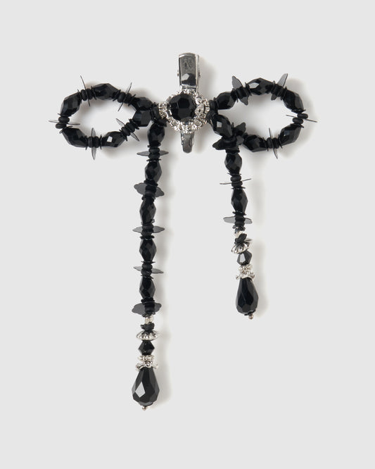 black beads ribbon clip【Delivery in December 2025】