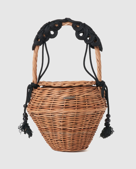 braid ribbon basket bag【stock】