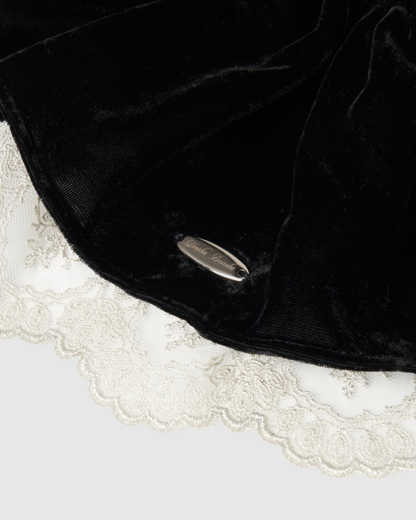 velour lace chou chou Black × Silver【Delivery in October 2025】