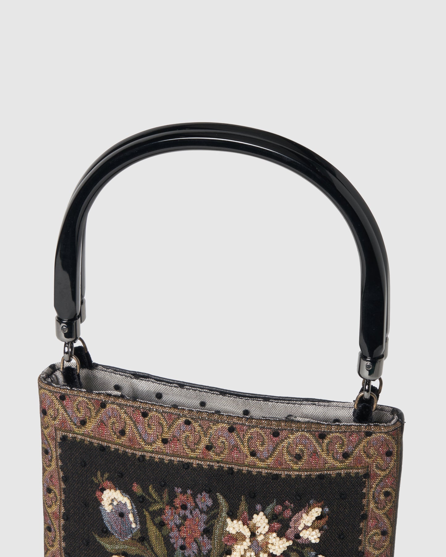 dot tulle flower jacquard hand bag【Delivery in October 2025】