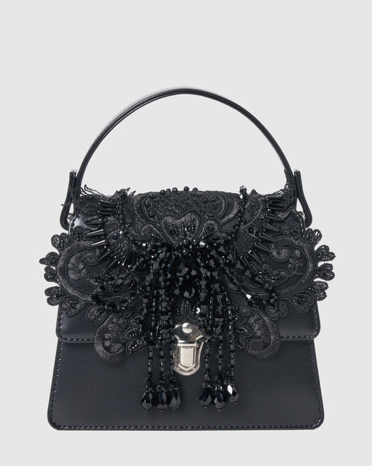 black lei beads mini hand bag【Delivery in December 2025】