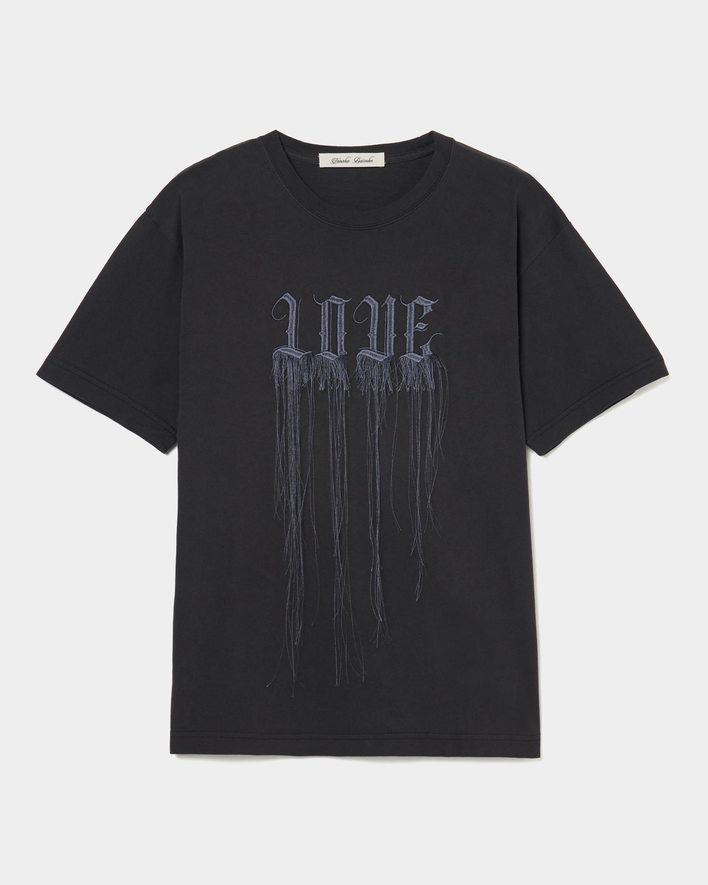 fringe LOVE pigment T-shirt Black【Delivery in August 2025】