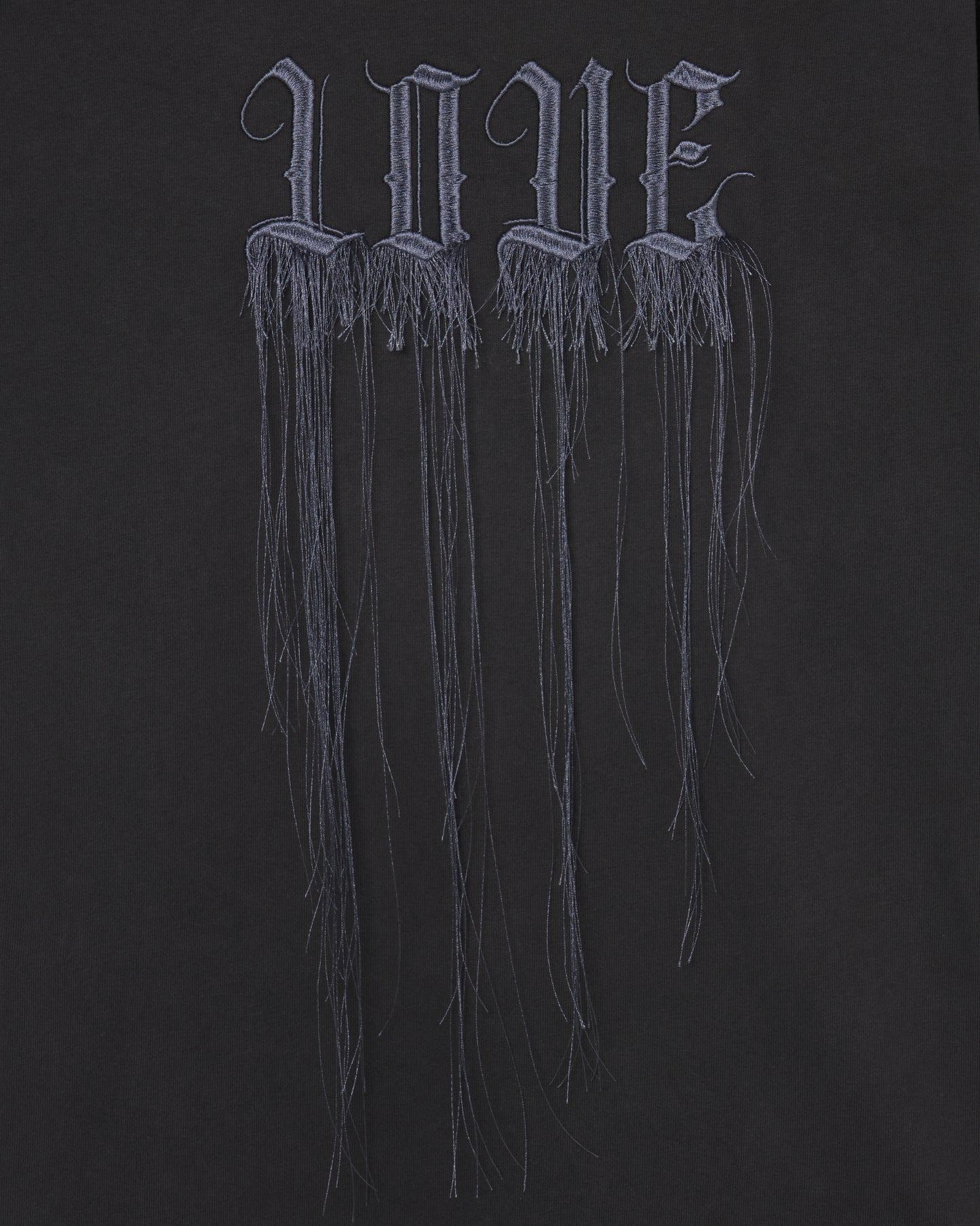 fringe LOVE pigment T-shirt Black【Delivery in August 2025】