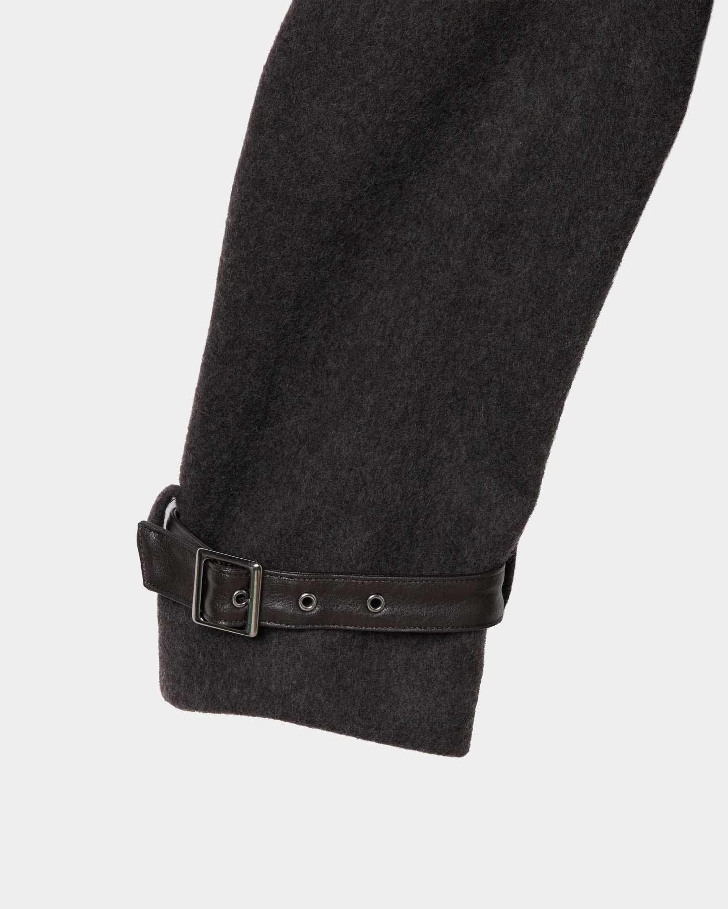lace up soutien collar coat Dark brown【Delivery in November 2025】