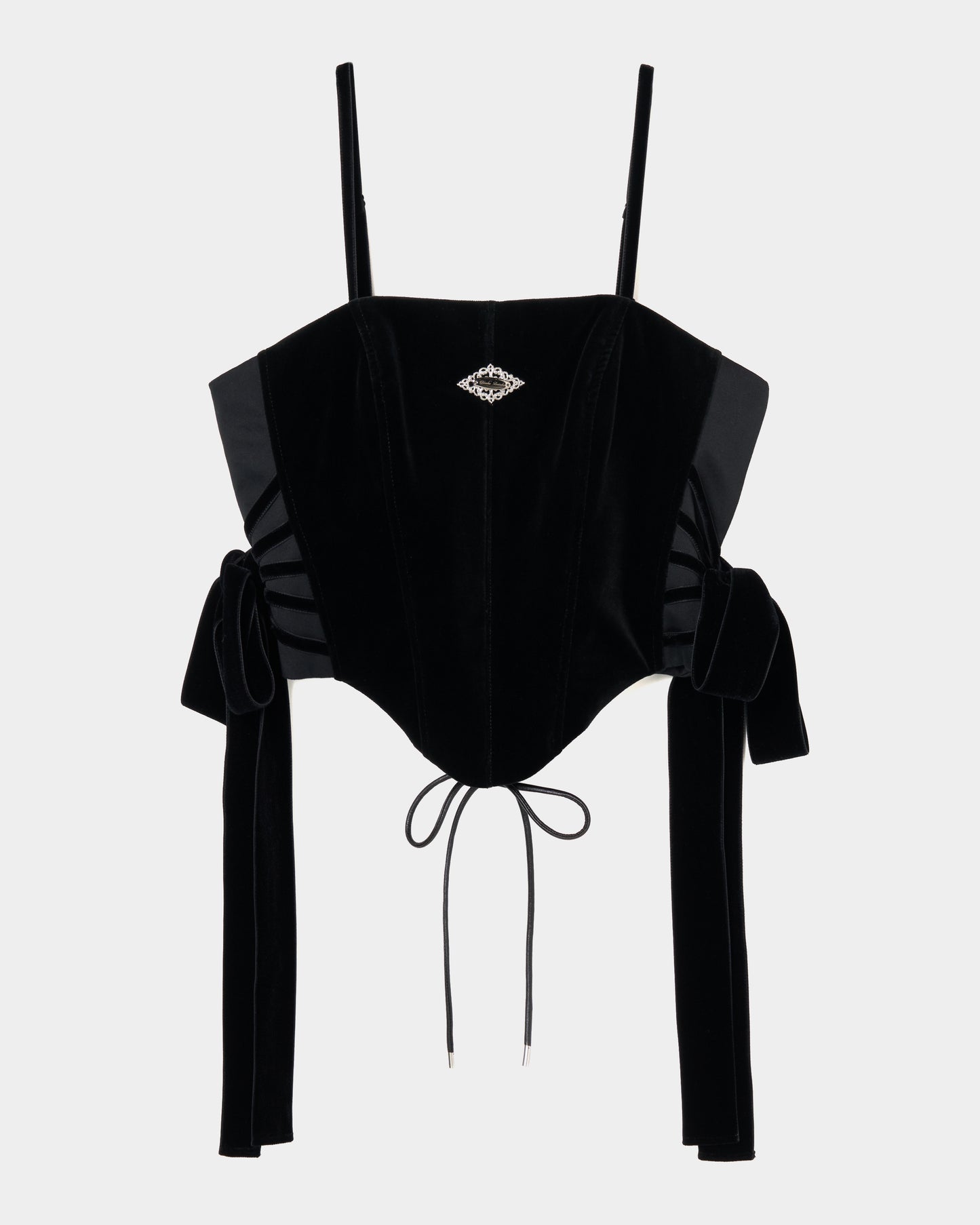 side ribbon velvet corset【Delivery in November 2025】