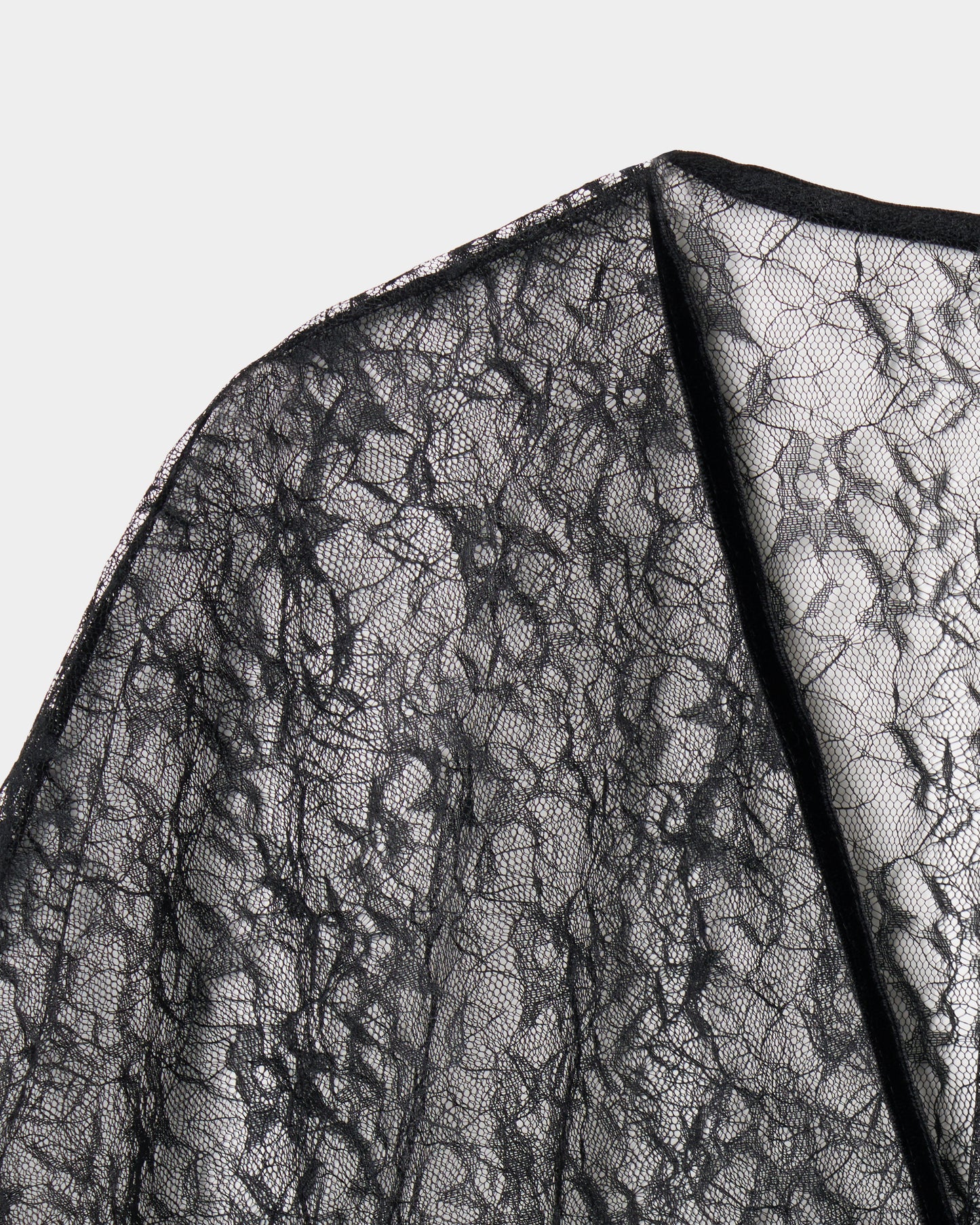 flower lace velvet ribbon cape Black【Delivery in November 2025】