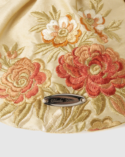 flower embroidery mini kinchaku bag【Delivery in November 2025】