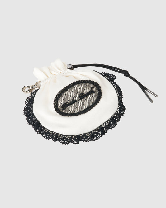 black lace mini kinchaku bag【Delivery in November 2025】