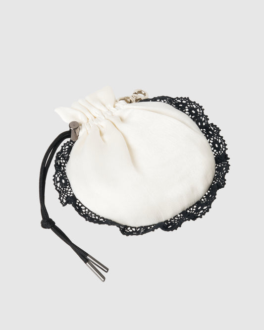 black lace mini kinchaku bag【Delivery in November 2025】