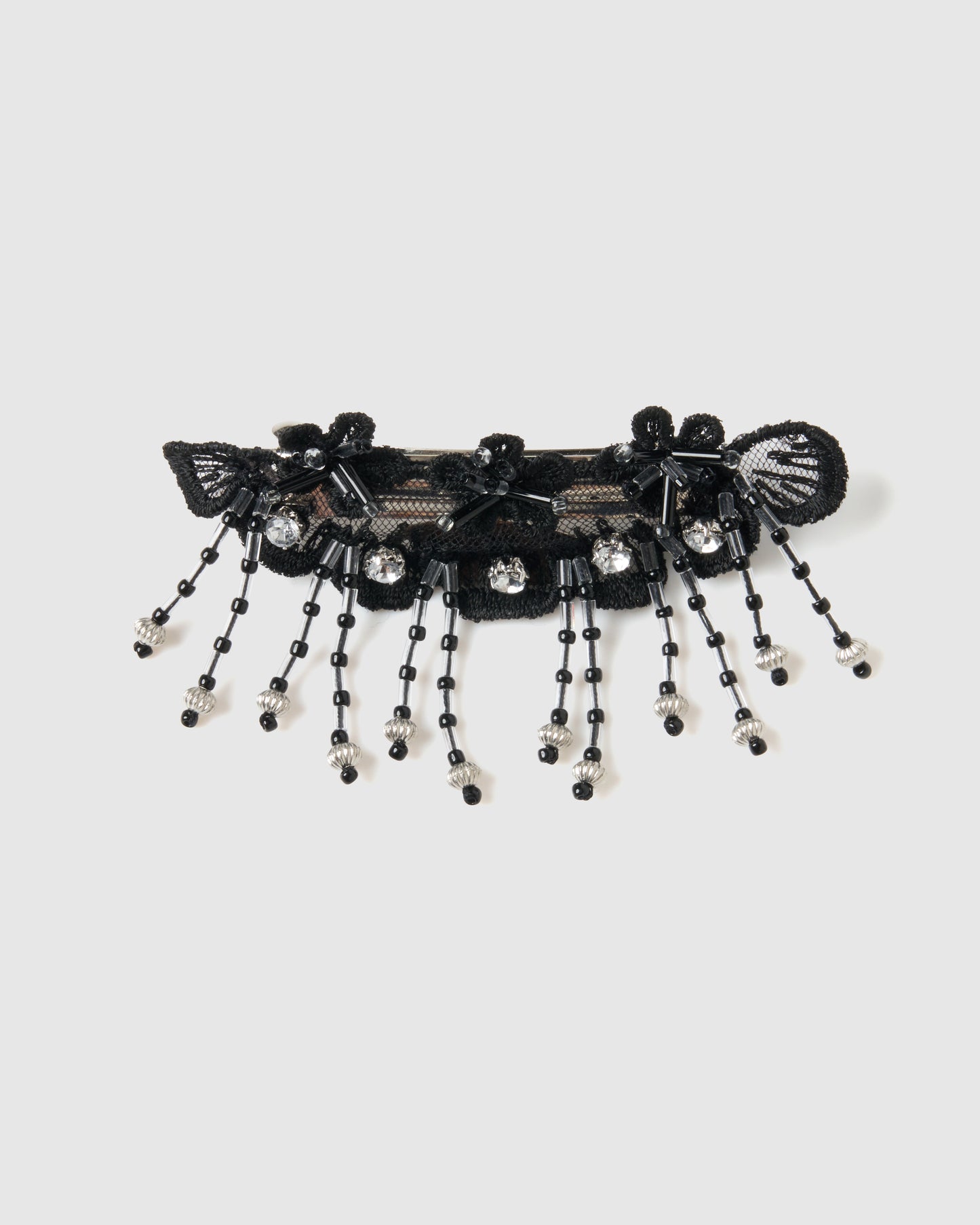 snow bijou mini barrette Black【Delivery in November 2025】