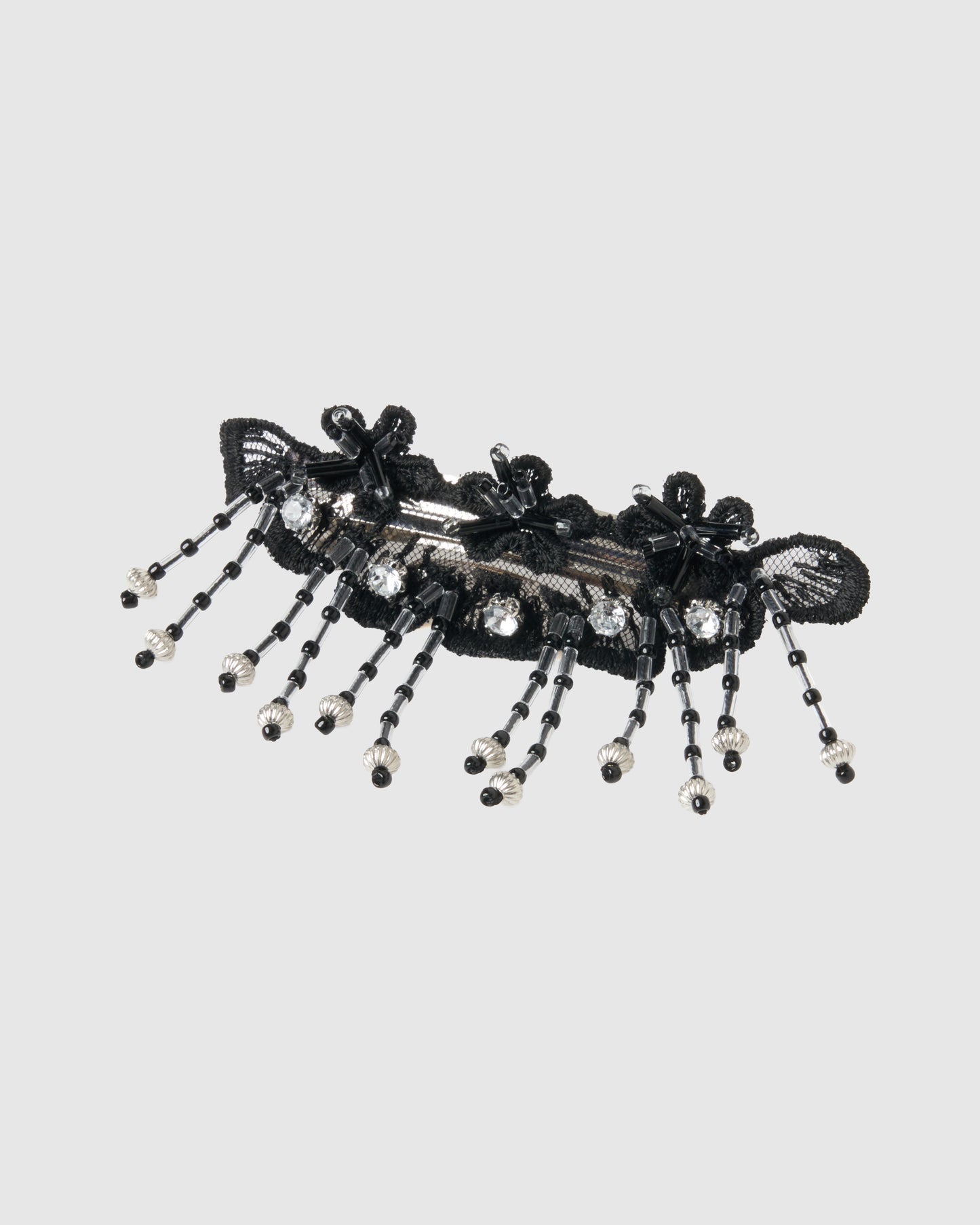 snow bijou mini barrette Black【Delivery in November 2025】