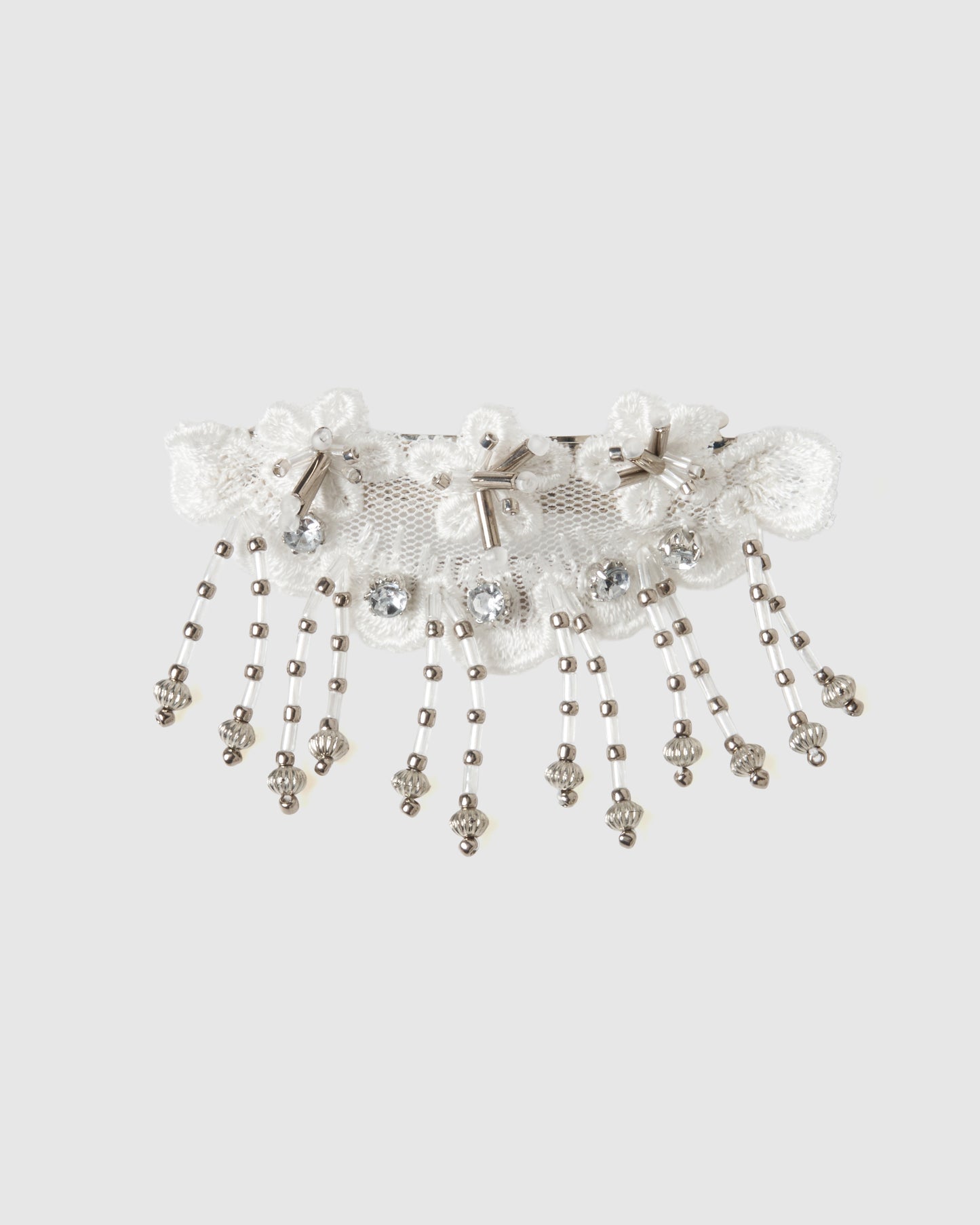 snow bijou mini barrette white【Delivery in November 2025】