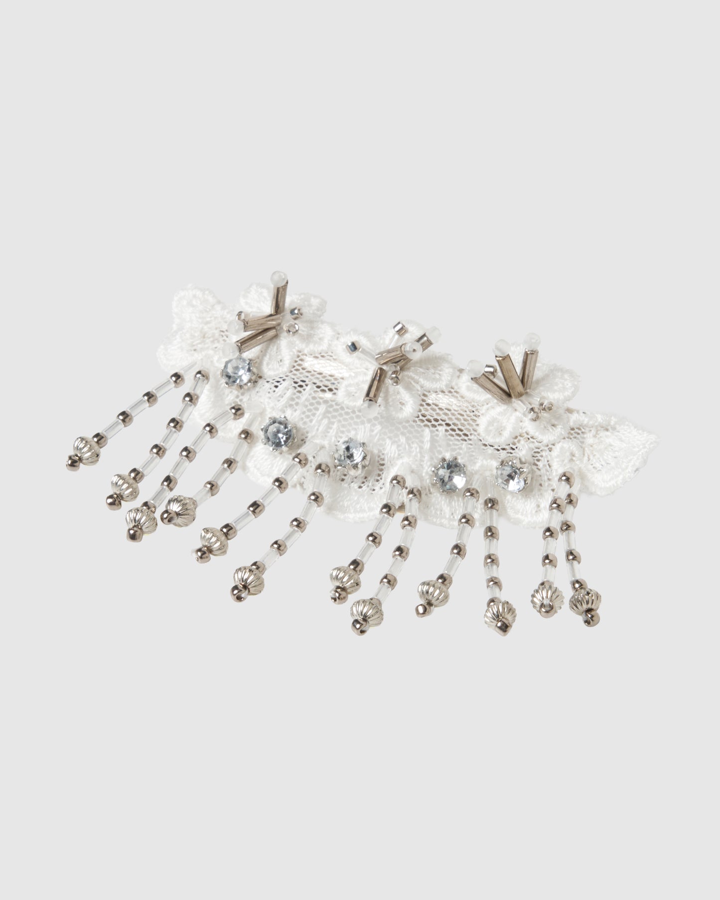 snow bijou mini barrette white【Delivery in November 2025】