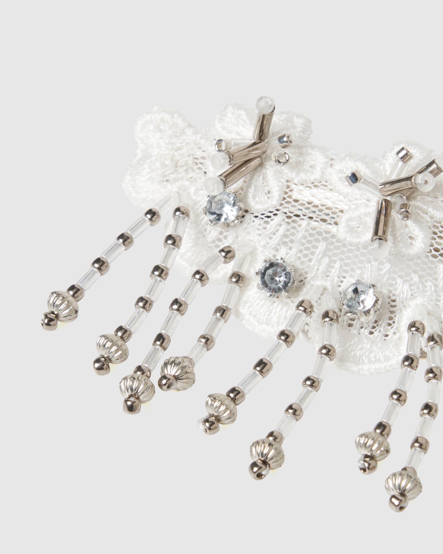 snow bijou mini barrette white【Delivery in November 2025】