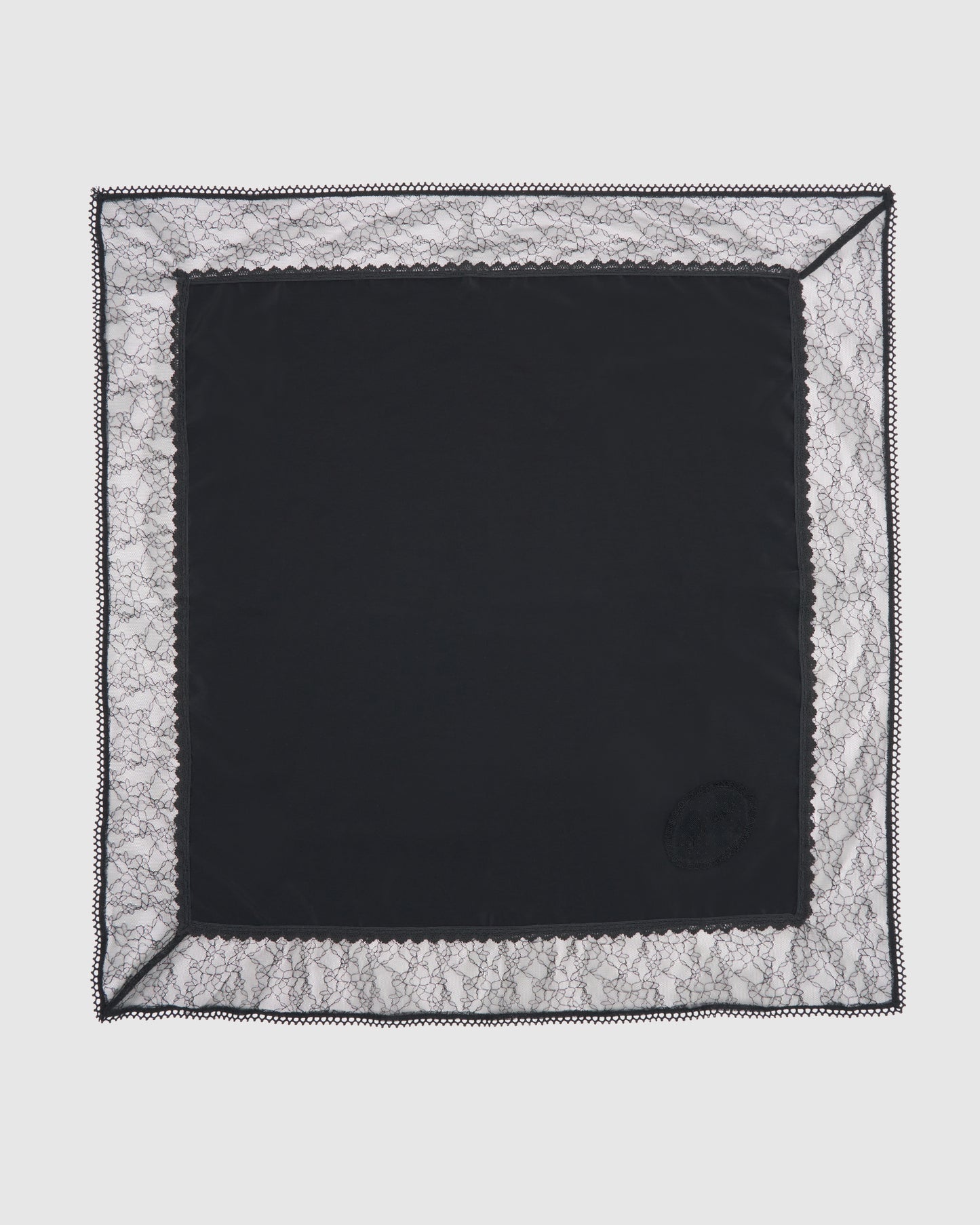 flower lace frame scarf Black【Delivery in November 2025】