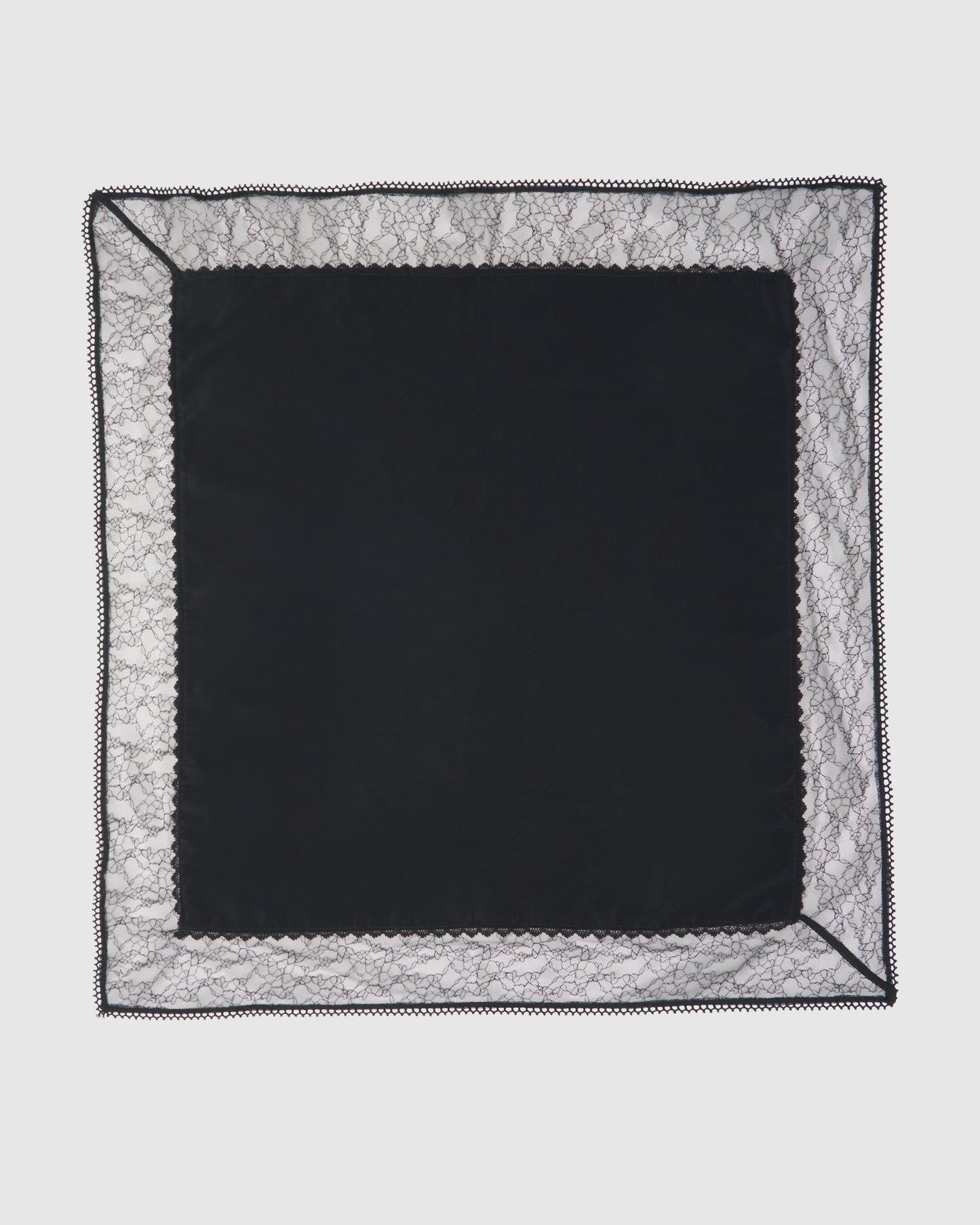 flower lace frame scarf Black【Delivery in November 2025】