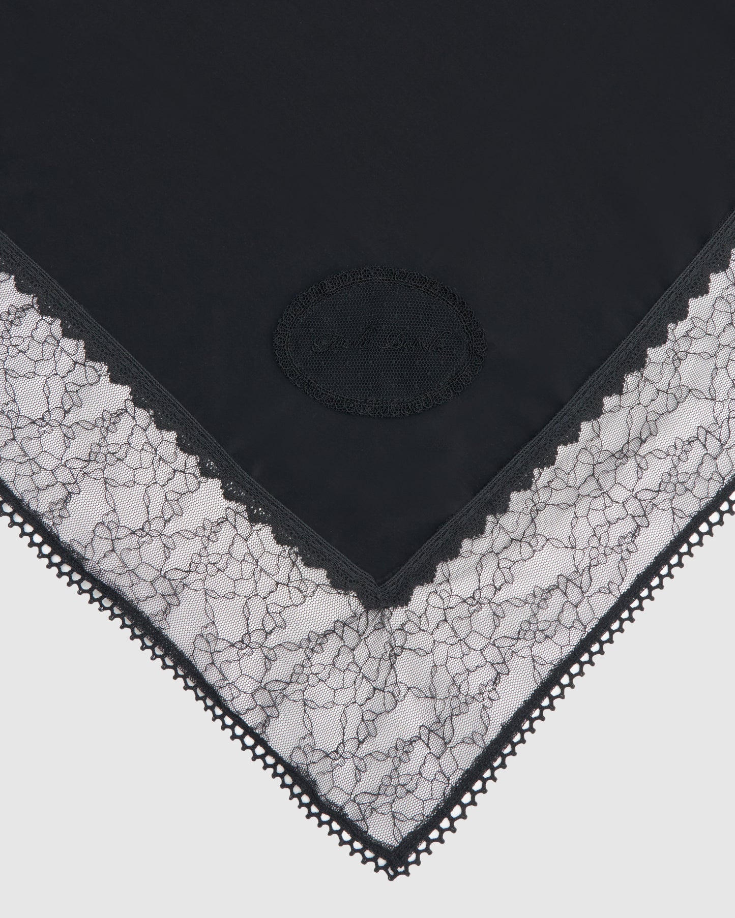 flower lace frame scarf Black【Delivery in November 2025】