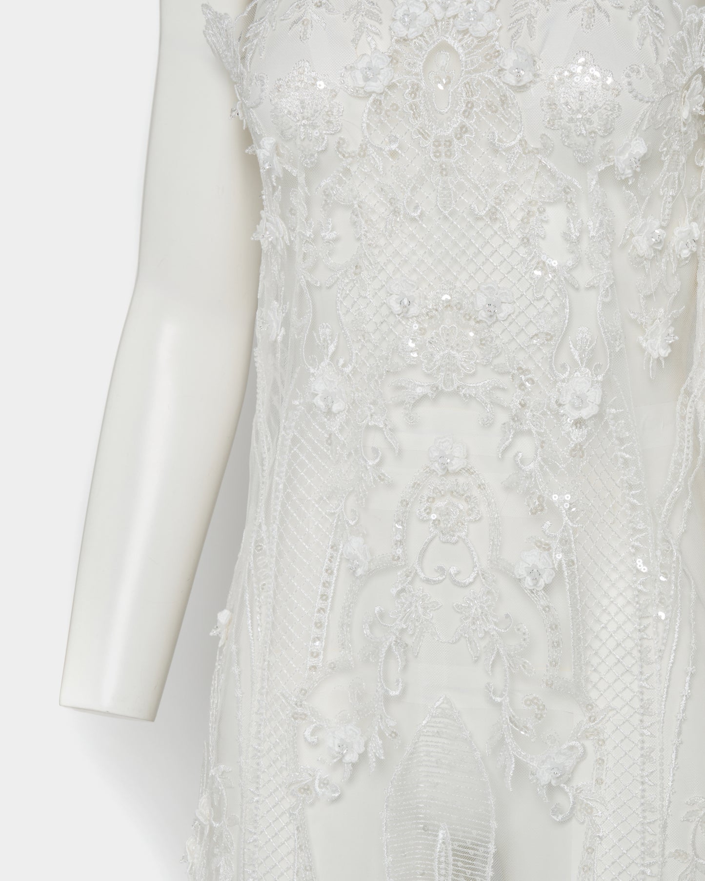 beads embroidery scallop dress【Delivery in March 2026】