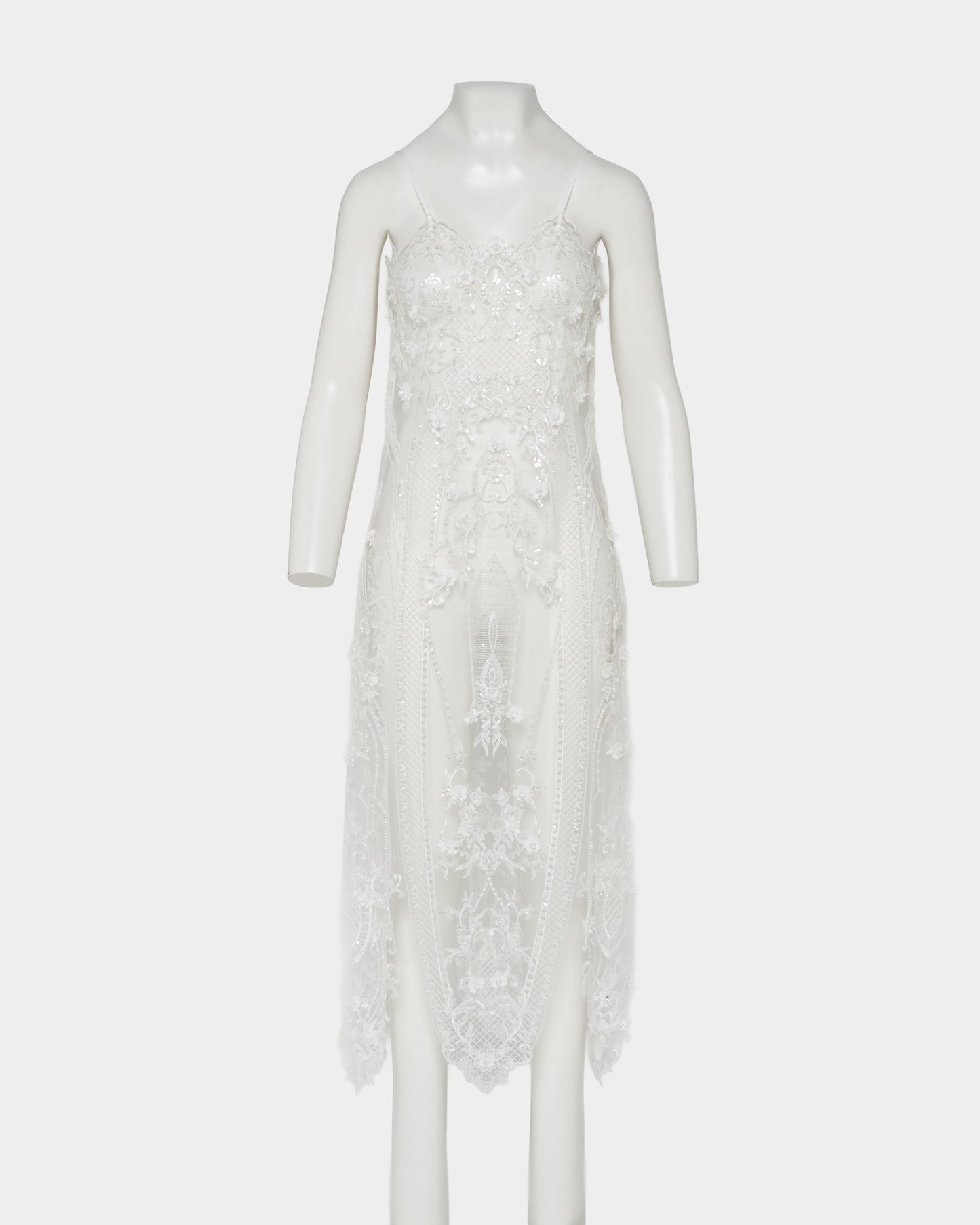 beads embroidery scallop dress【Delivery in March 2026】