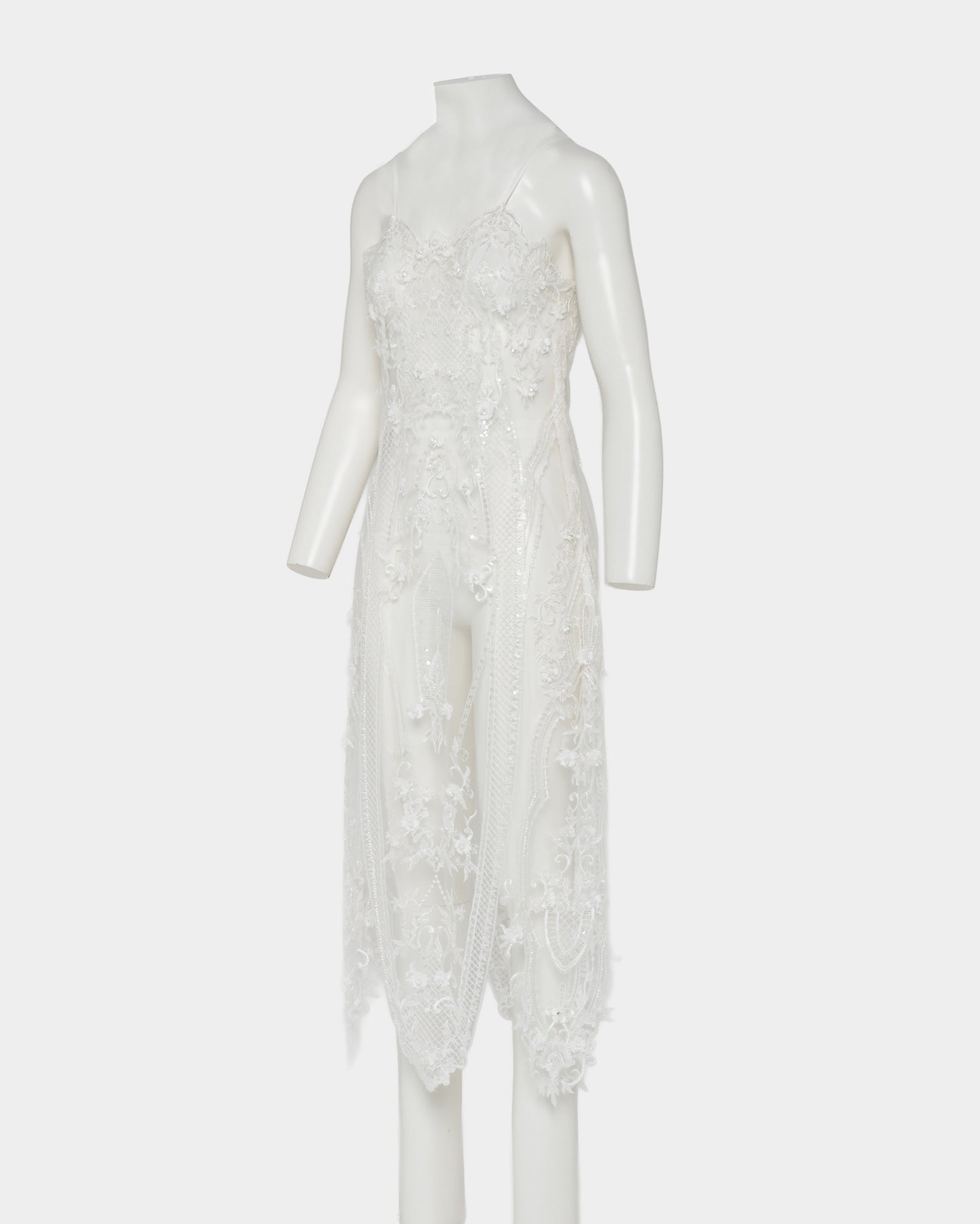 beads embroidery scallop dress【Delivery in March 2026】