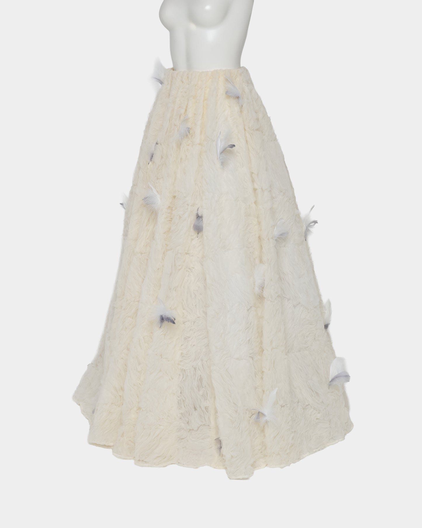 fluffy feather long skirt【Delivery in March 2026】