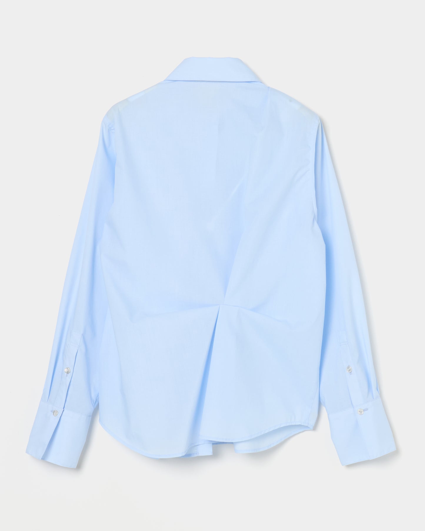 wave tuck lumen embroidery shirt Pale blue【Delivery in January 2026】