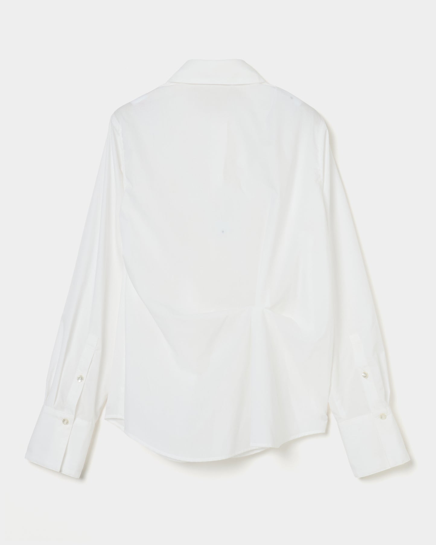wave tuck lumen embroidery shirt White【Delivery in January 2026】