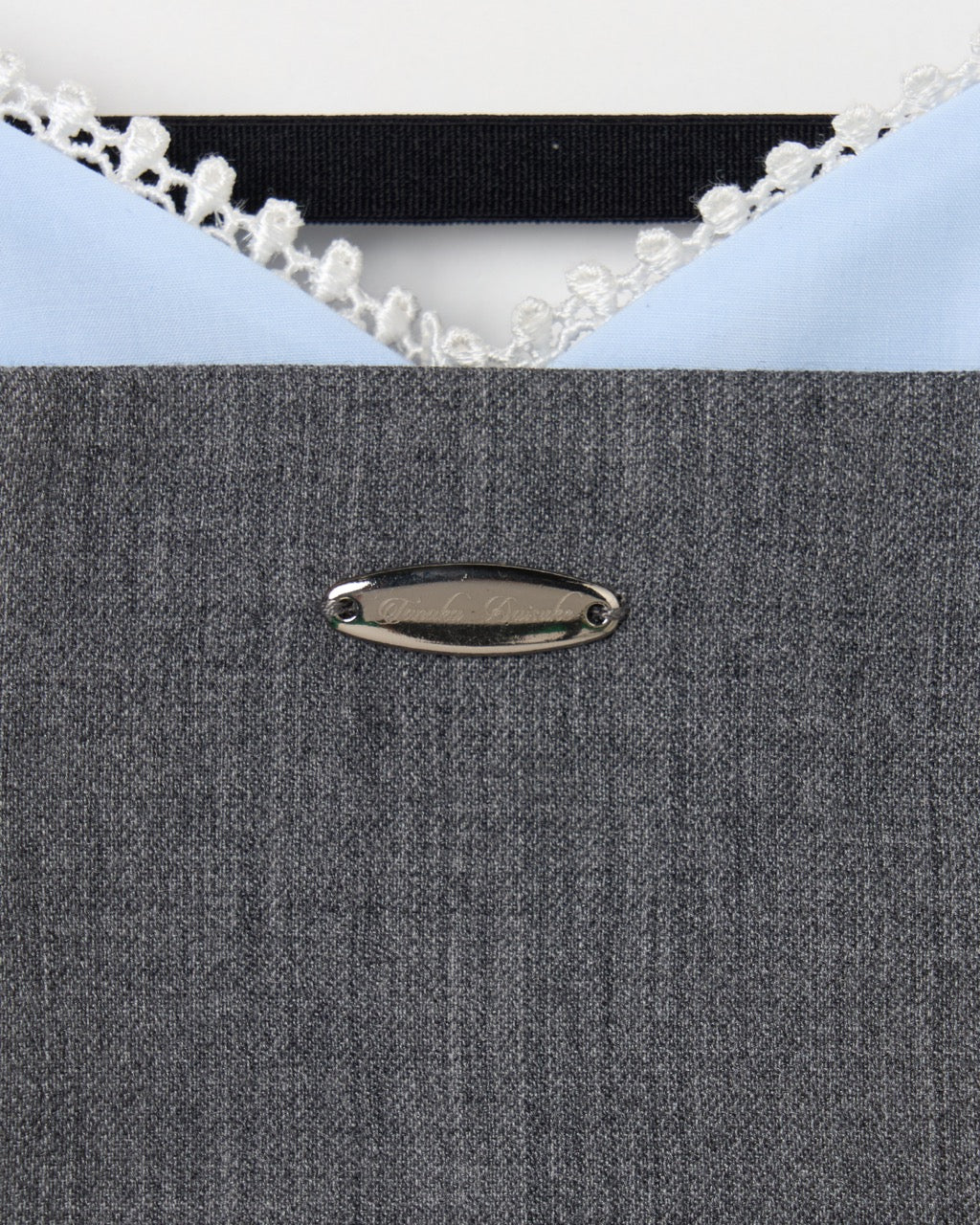 seam frayed bustier tops Gray【Delivery in February 2026】