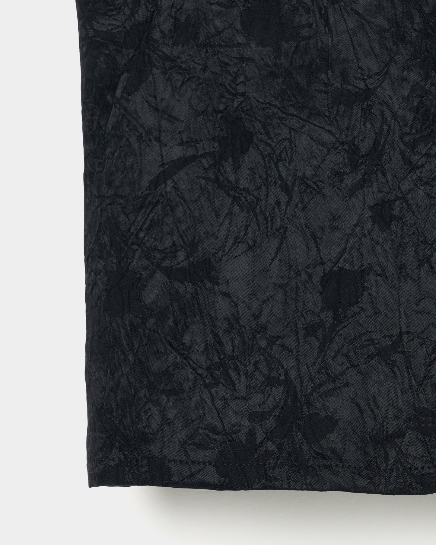 Wild bloom beads embroidery open collar shirt Black【Delivery in March 2026】