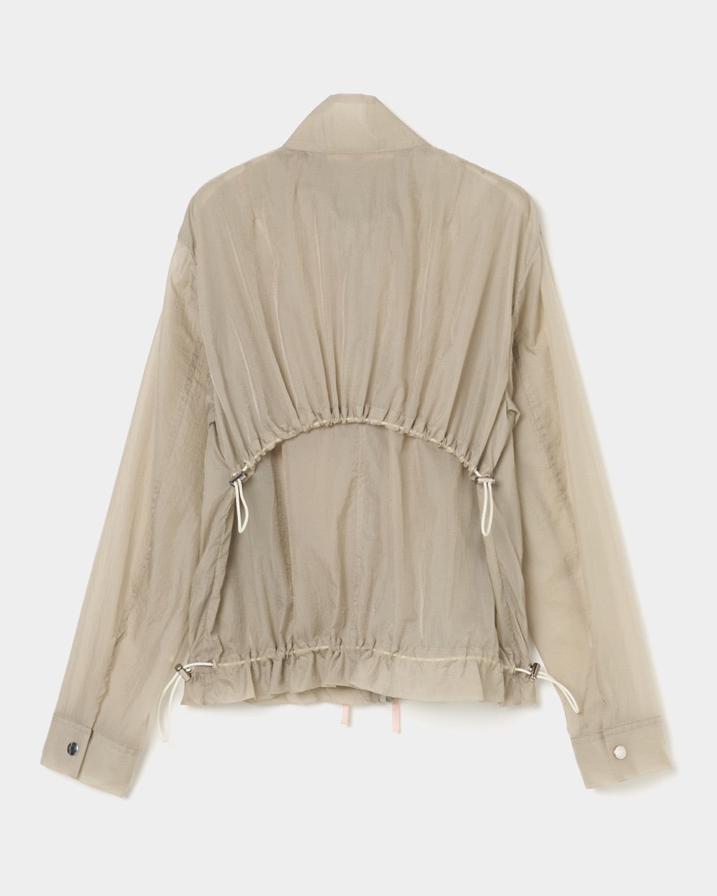 ribbon tulle embroidery wind breaker Khaki 【Delivery in January 2026】
