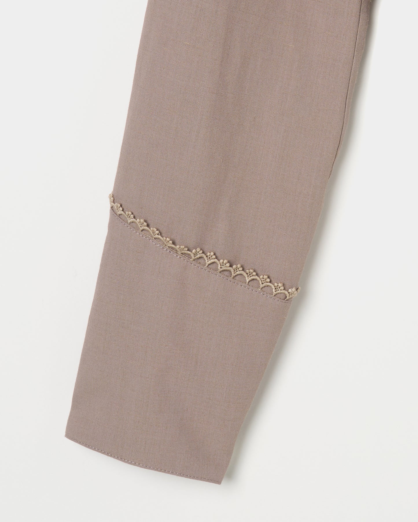 back curtain cropped blouse Olive brown【Delivery in January 2026】