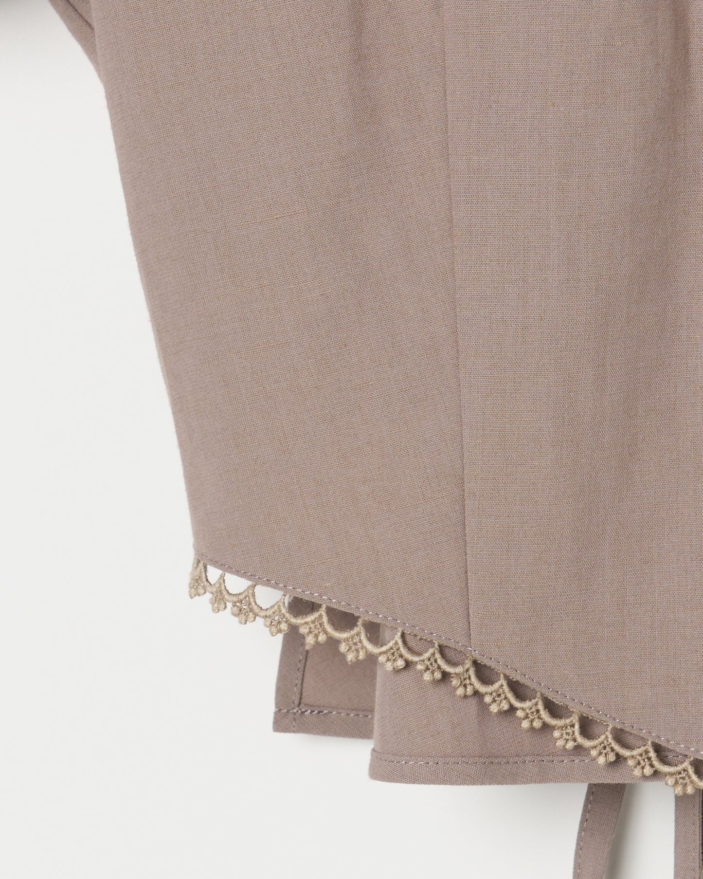 back curtain cropped blouse Olive brown【Delivery in January 2026】