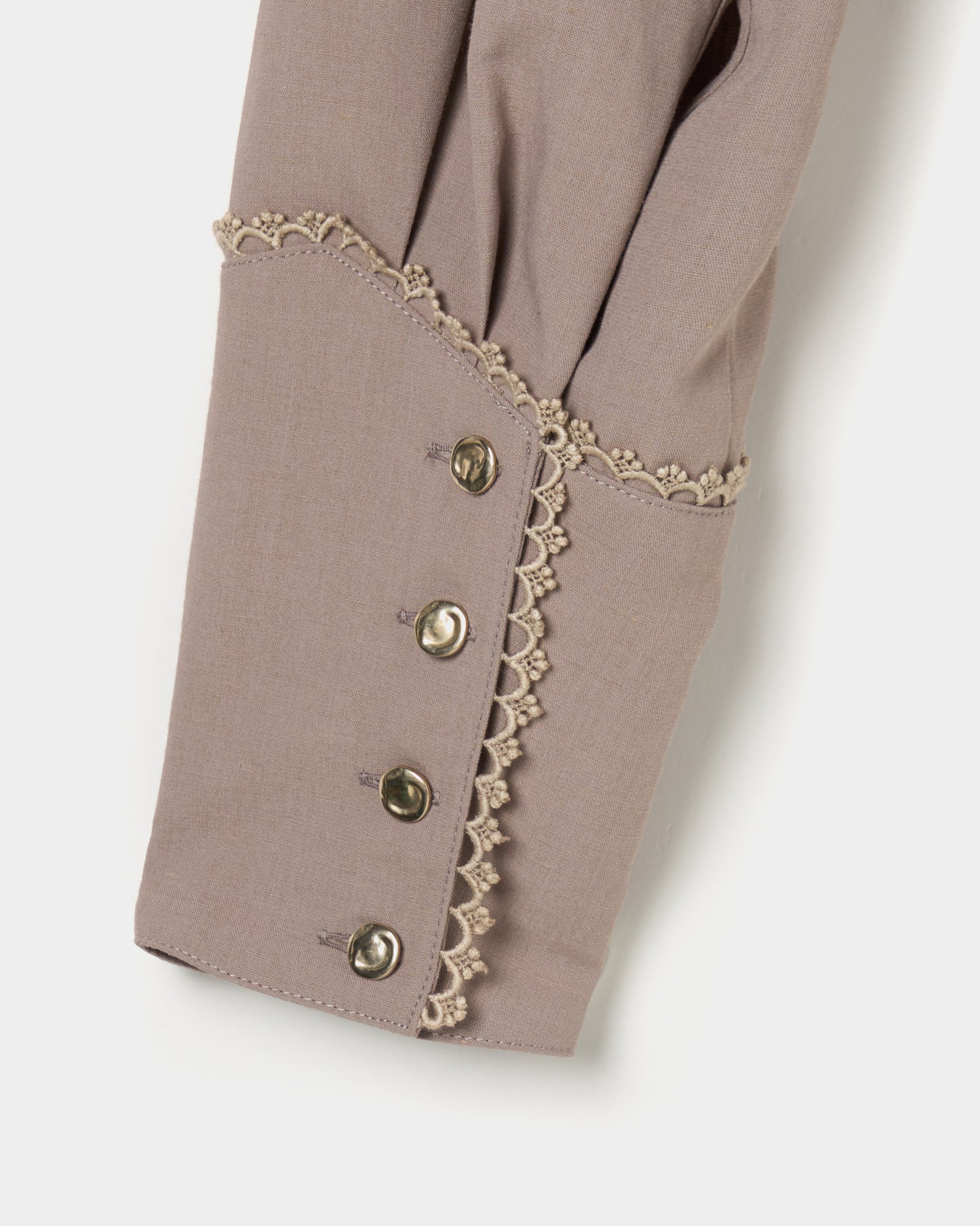 back curtain cropped blouse Olive brown【Delivery in January 2026】