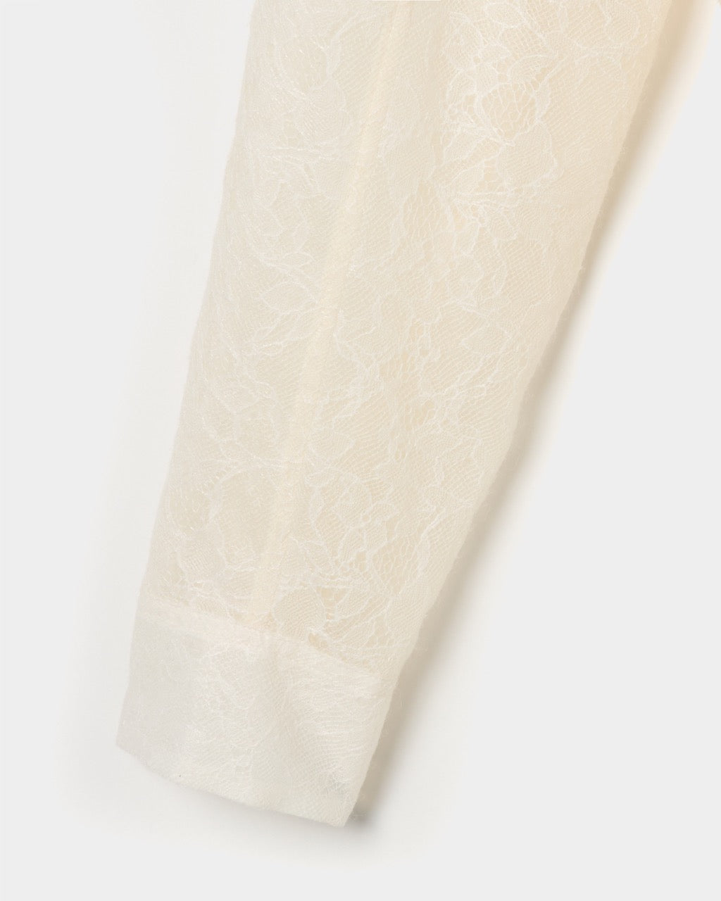 fuzzy lace drawstring blouson Cream【Delivery in January 2026】